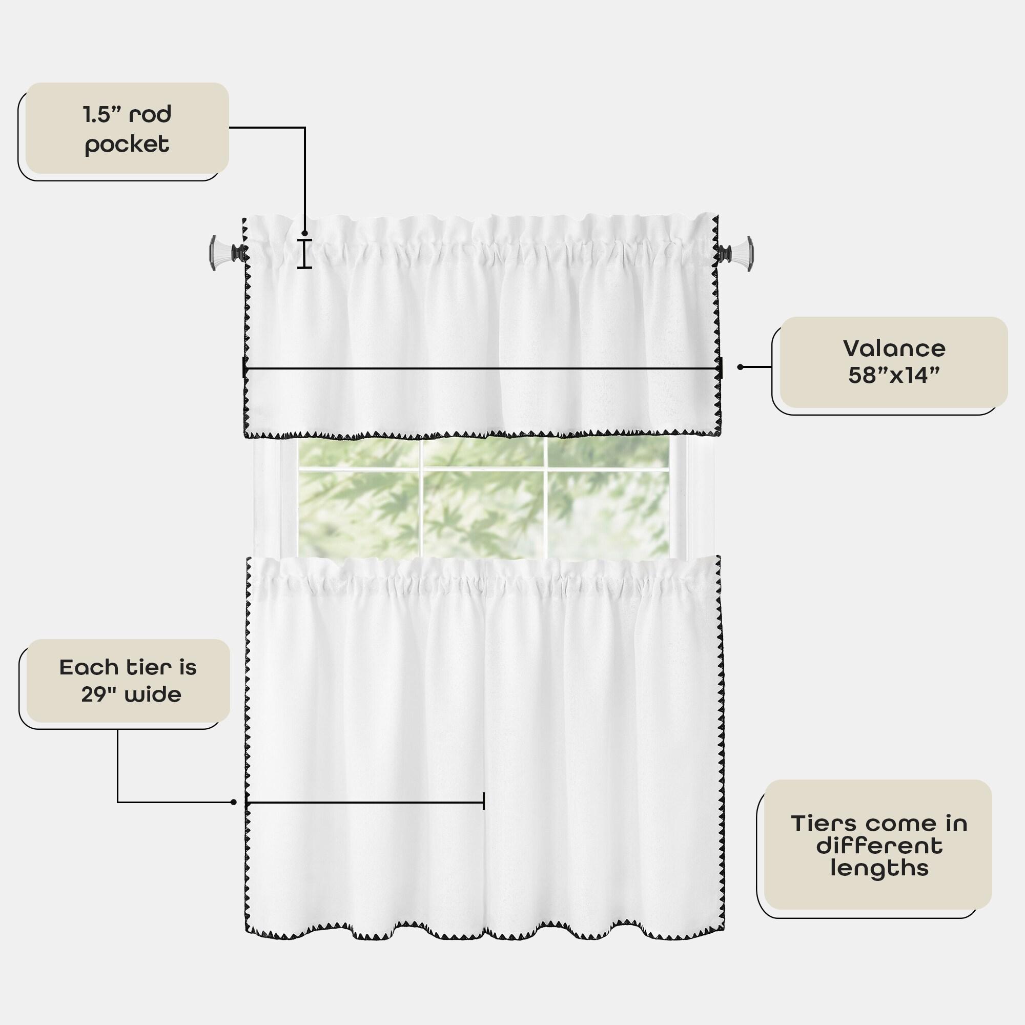 Achim Importing Co Tailored 58'' W Kitchen Curtain