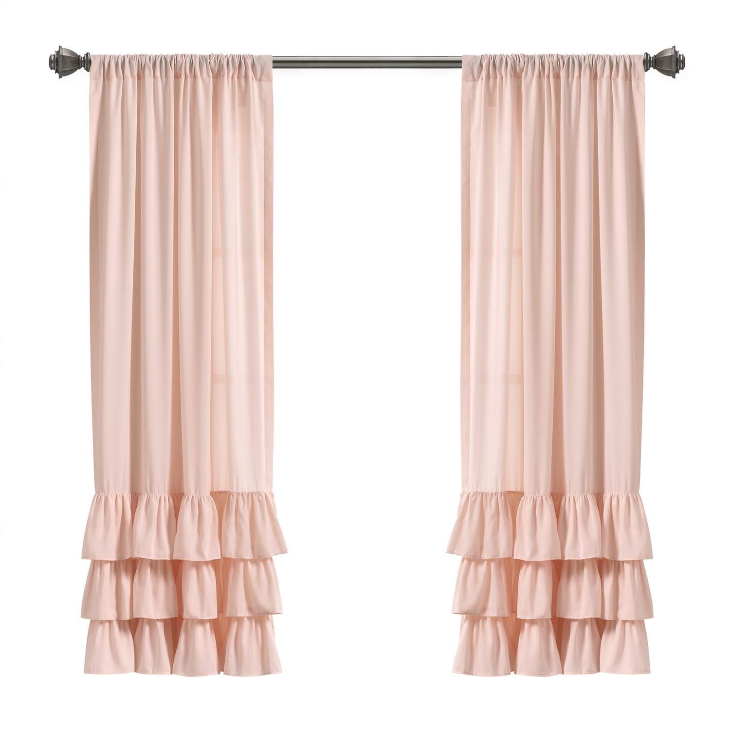 Lush Decor Polyester Sheer Curtain Pair (Set of 2)