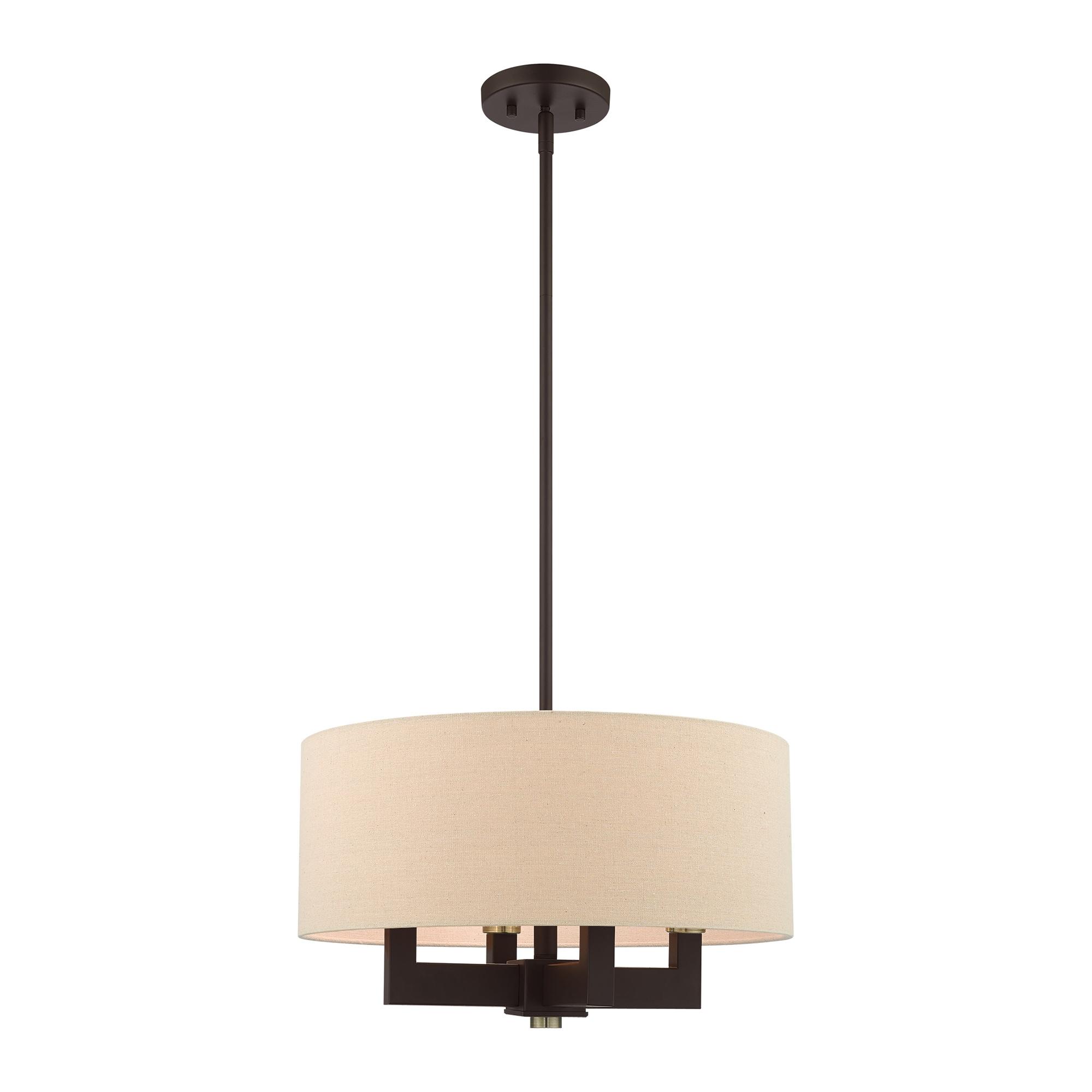 Livex Lighting Cresthaven 4 - Light Chandelier in  Bronze/Antique Brass