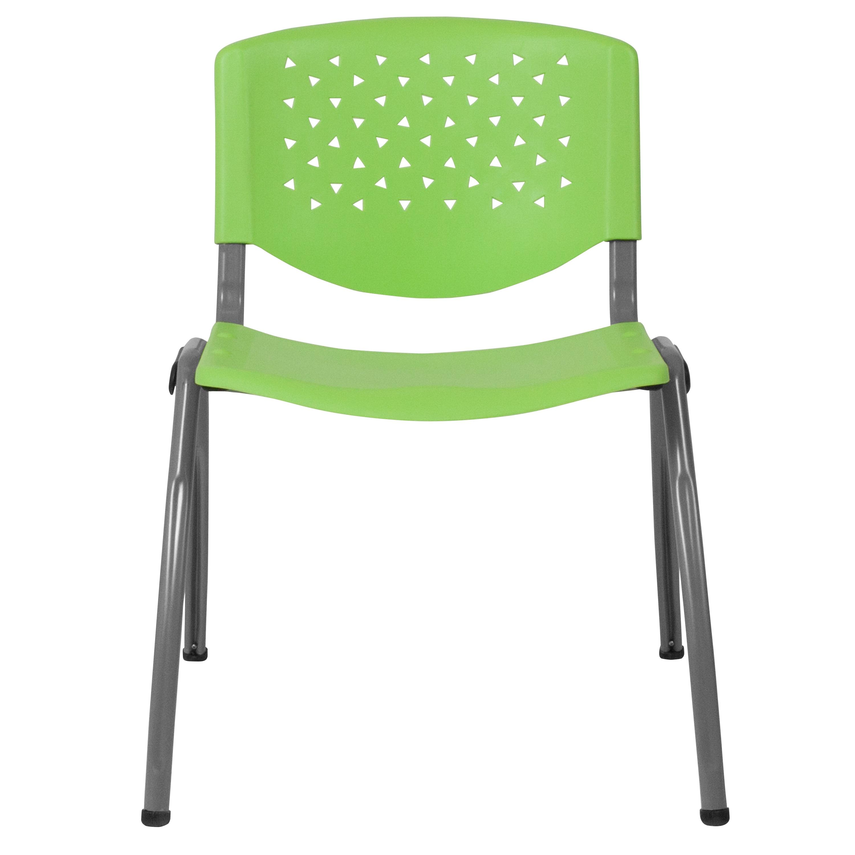 Memphis 880 lb. Capacity Plastic Stack Chair with Powder Coated Frame