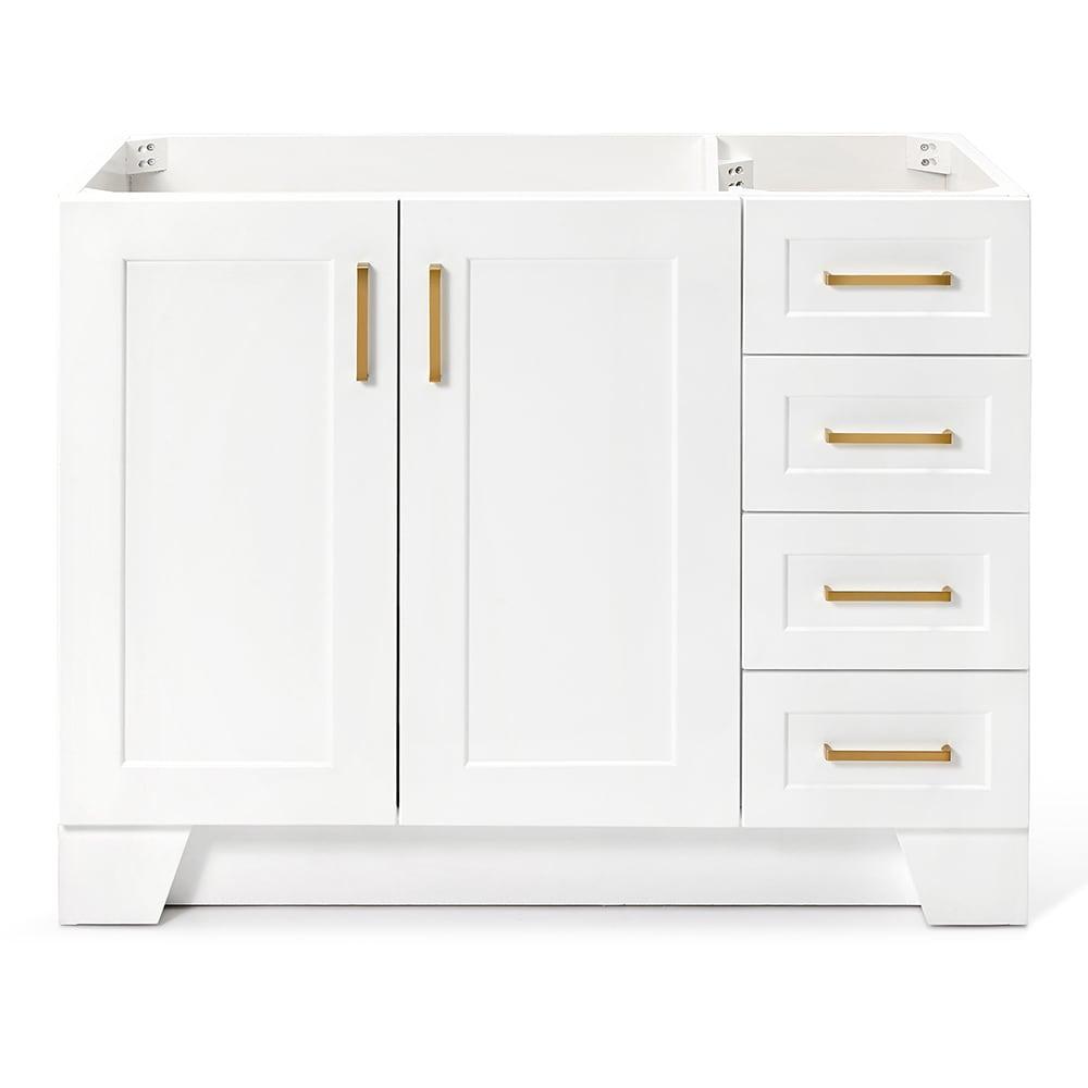 Ariel Q043s-R-Bc Taylor 42" Single Wood Vanity Cabinet - White