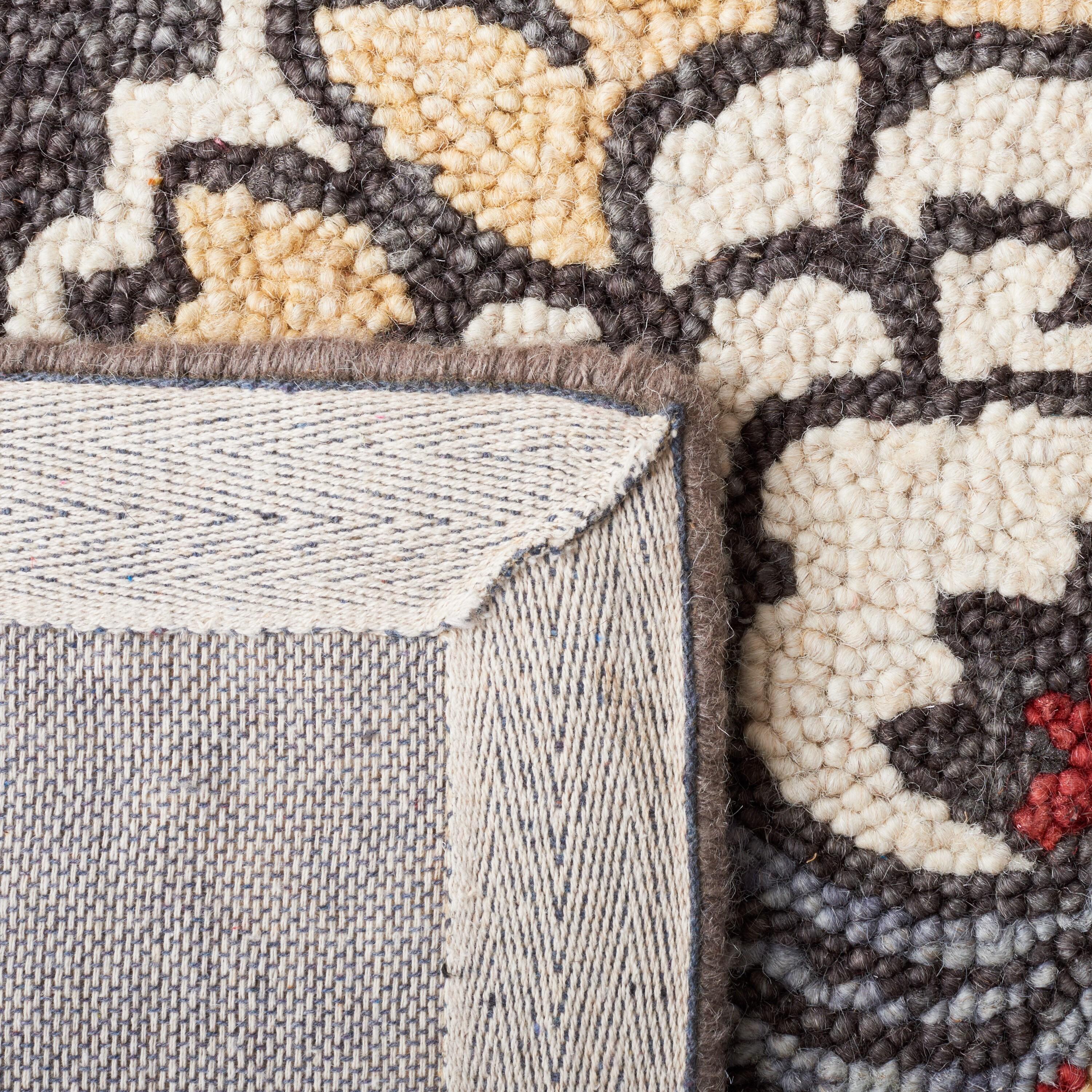 Blossom BLM276 Hand Tufted Area Rug - Dark Grey/Yellow - 8'x10' - Safavieh.