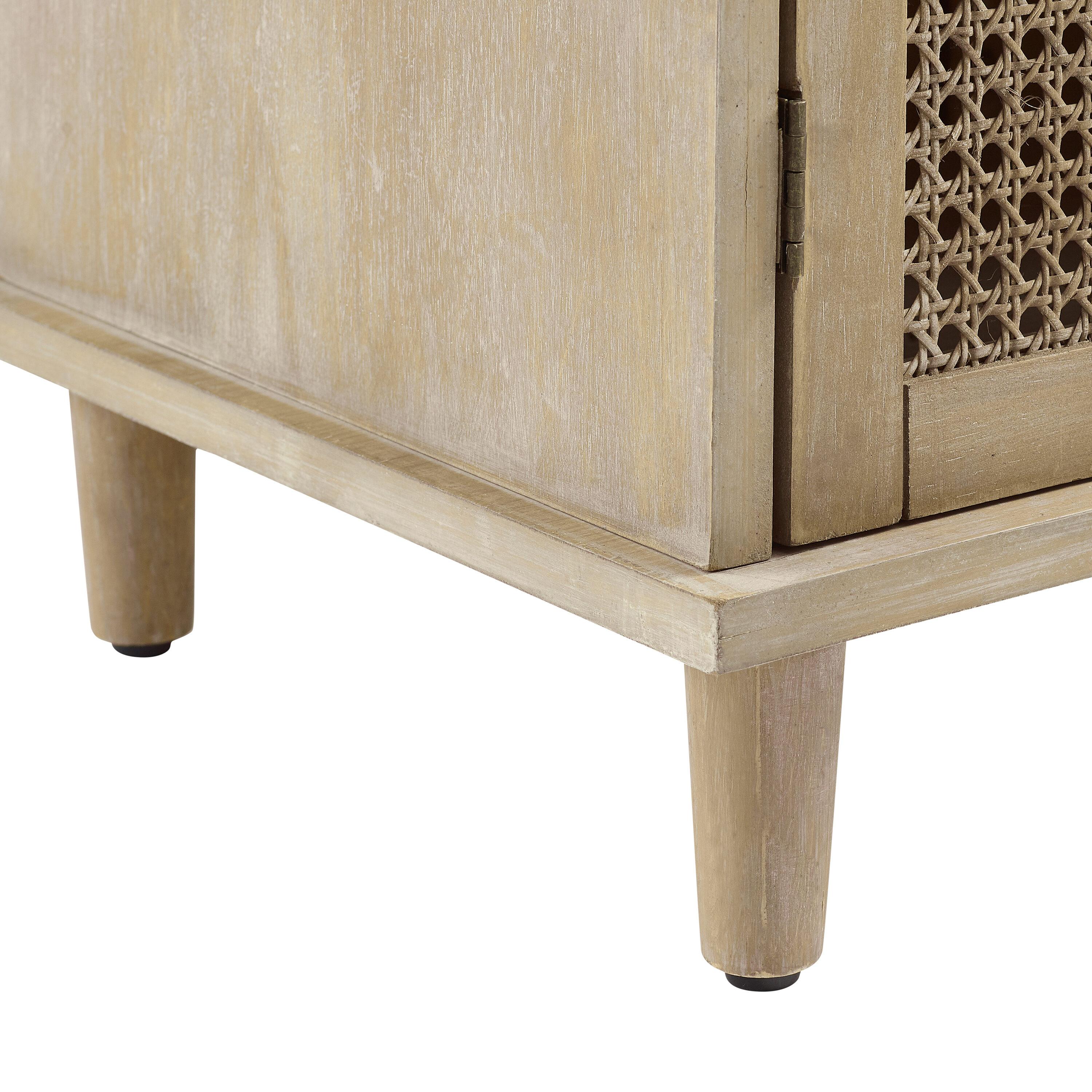 Art Leon Cane Wicker Cabinet Sideboard, Natural