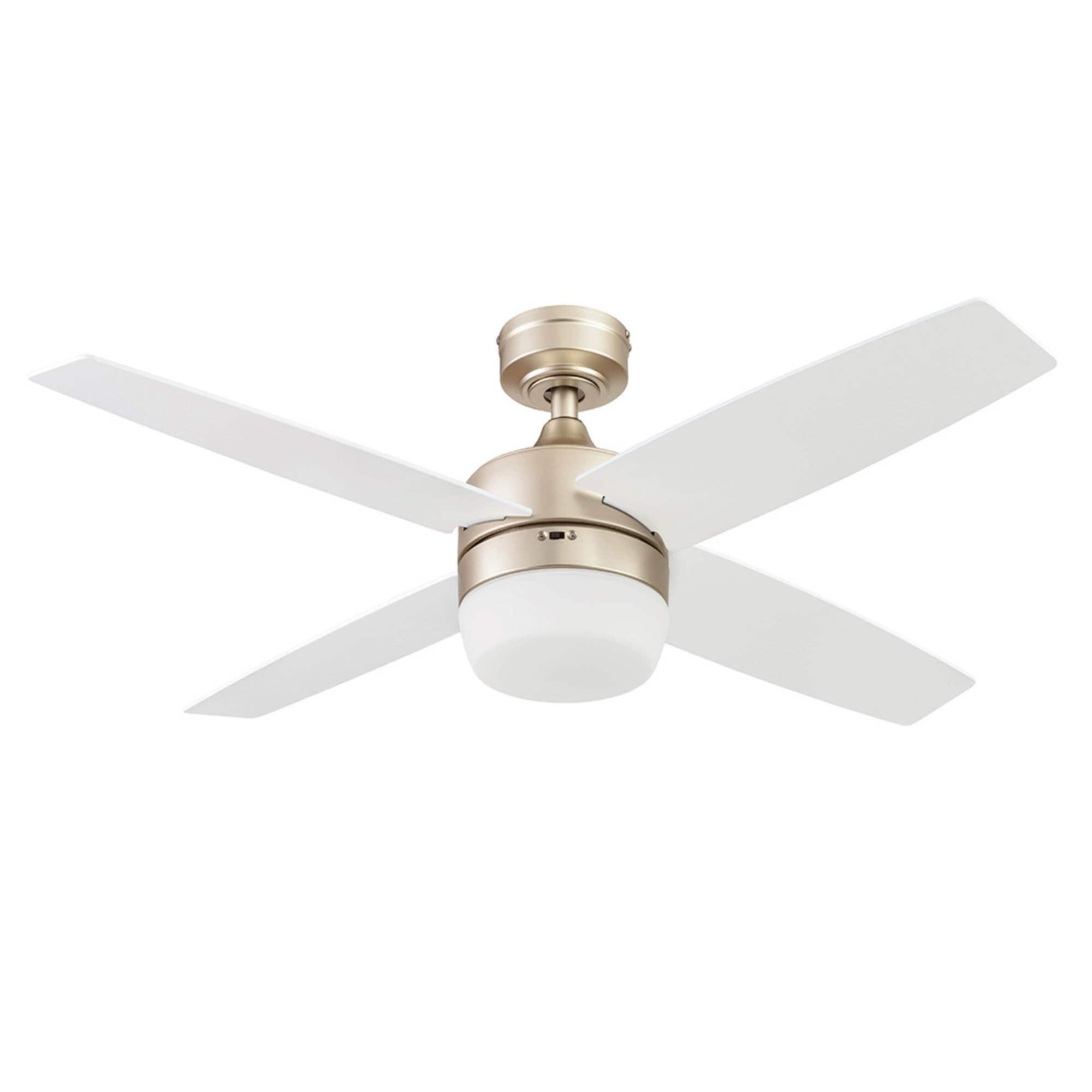 Prominence Home Atlas 44" Champagne Ceiling Fan with Light, Remote Control, 4 Blades & Reverse Airflow