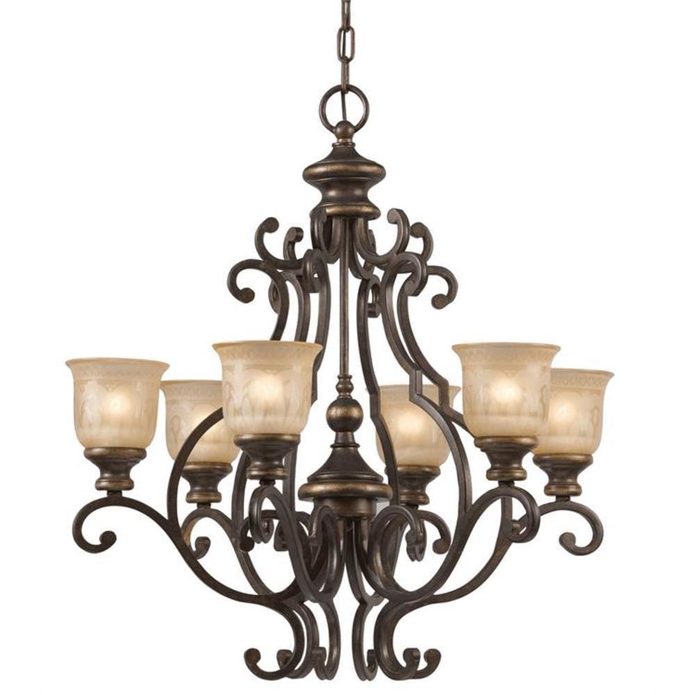 7416-BU-Crystorama Lighting-Norwalk - Six Light Chandelier     -Traditional Installation