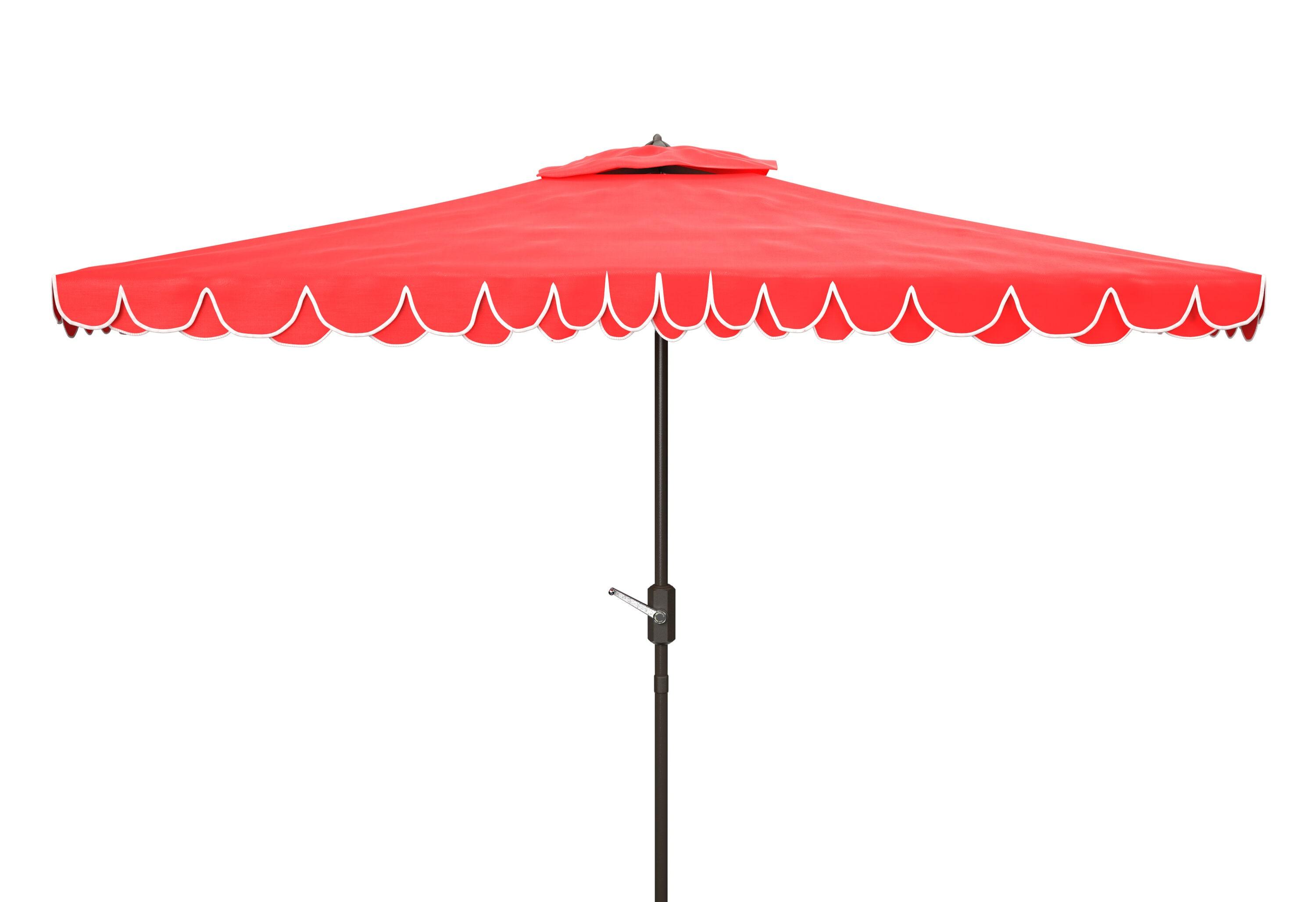 Elegant Valance 6.5 X 10 Ft Rectangle Umbrella - PAT8306 - Red - Safavieh