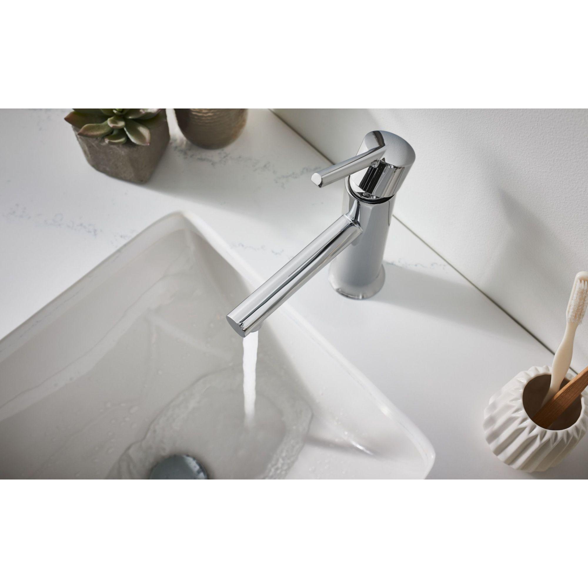 Moen Arlys Chrome Single-Handle Bathroom Sink Faucet 4 in.