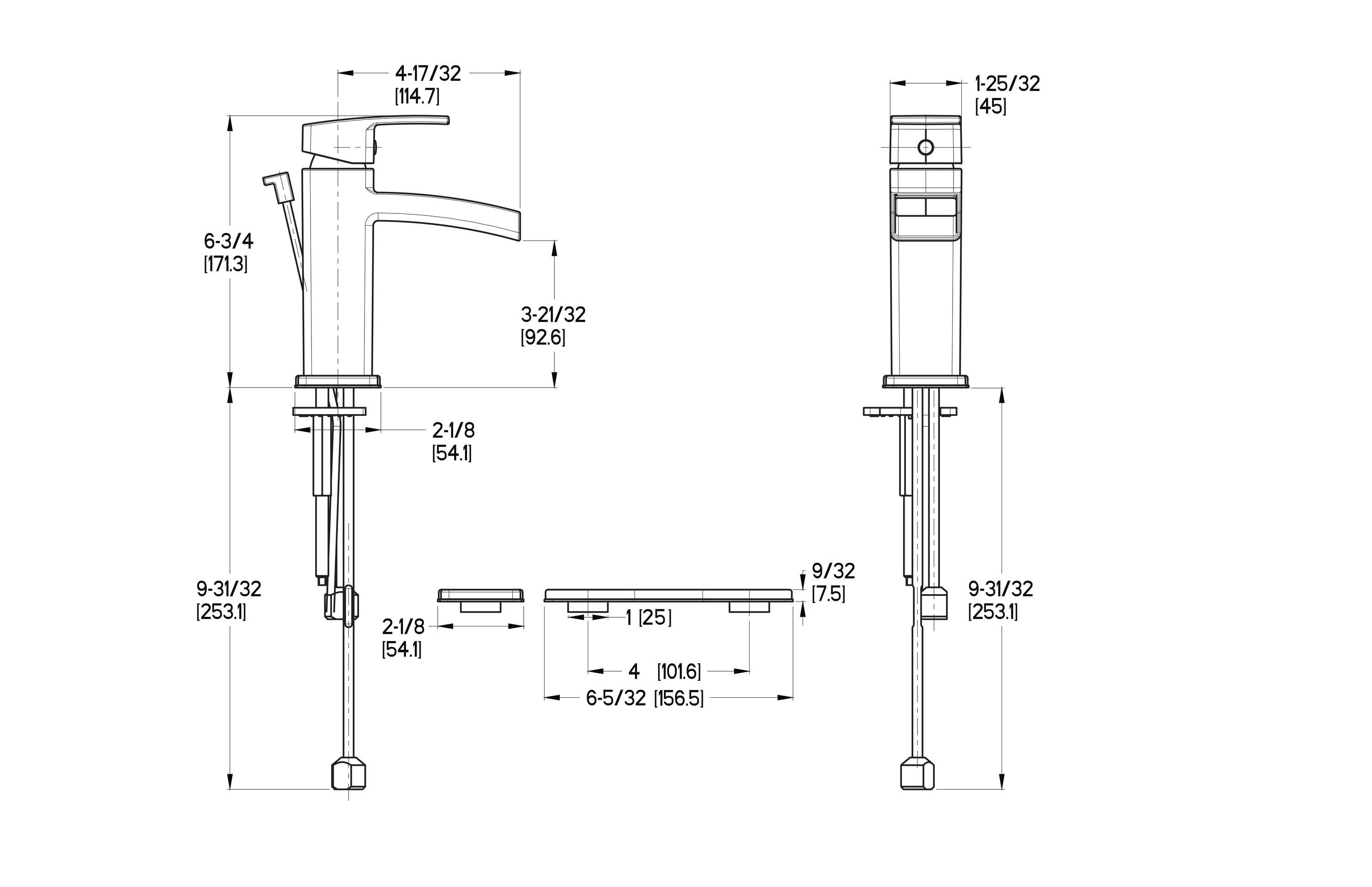 Kenzo Single Control Centerset Bathroom Faucet