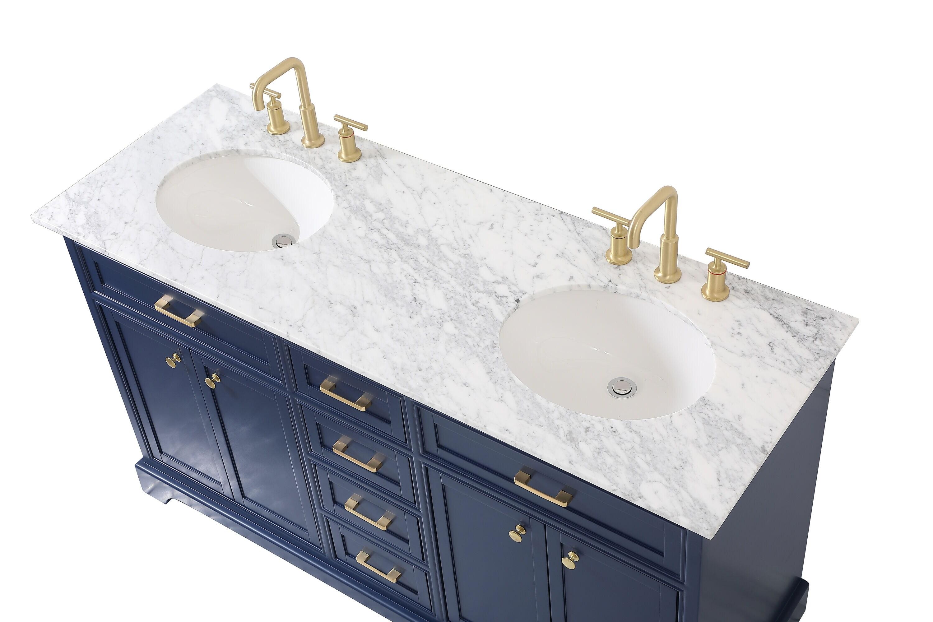 Etta Avenue™ Lydie 60'' Double Bathroom Vanity with Marble Top