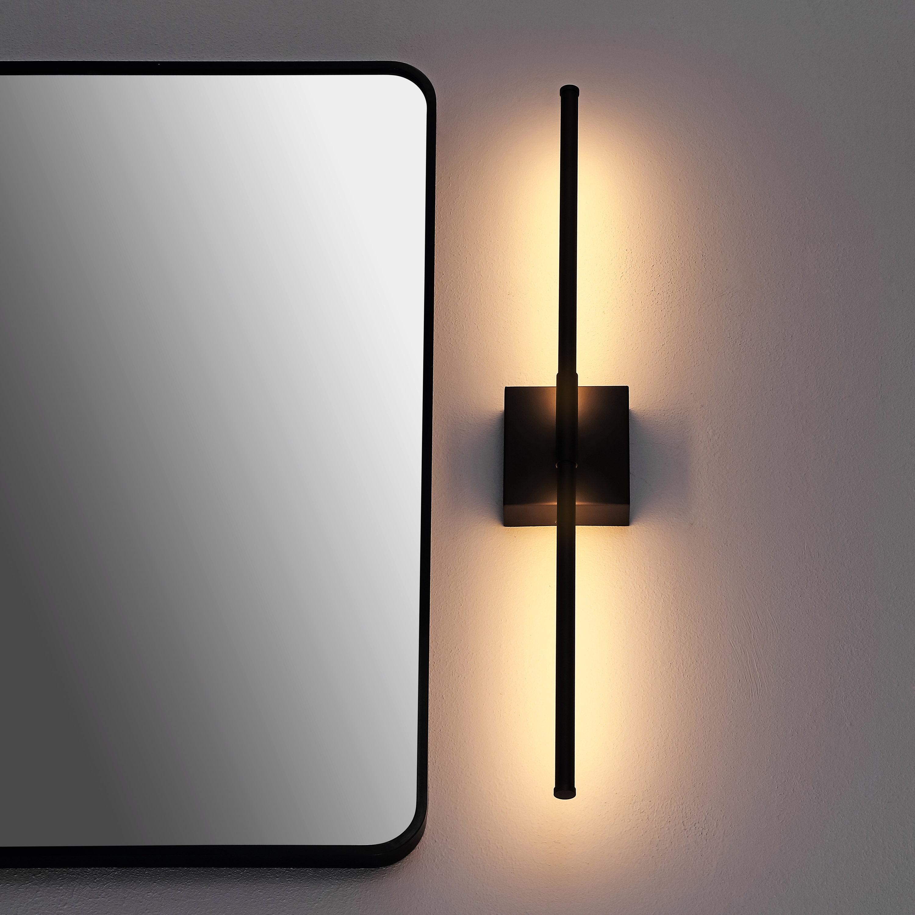 JONATHAN Y Makena 16.25" Modern Minimalist Dimmable Integrated LED Metal Wall Sconce, Oil Rubbed Bronze