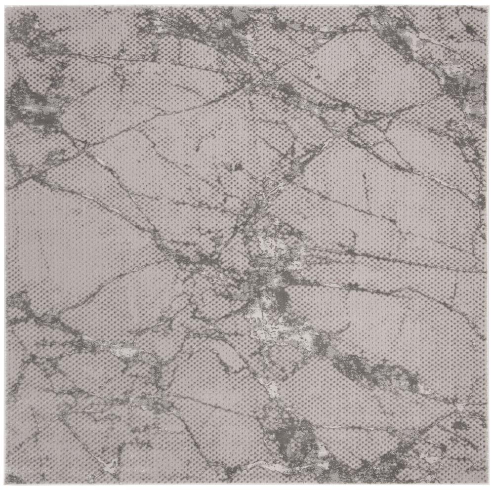 Lurex LUR187 Power Loomed Area Rug - Grey/Grey - 6'7"x6'7" - Safavieh
