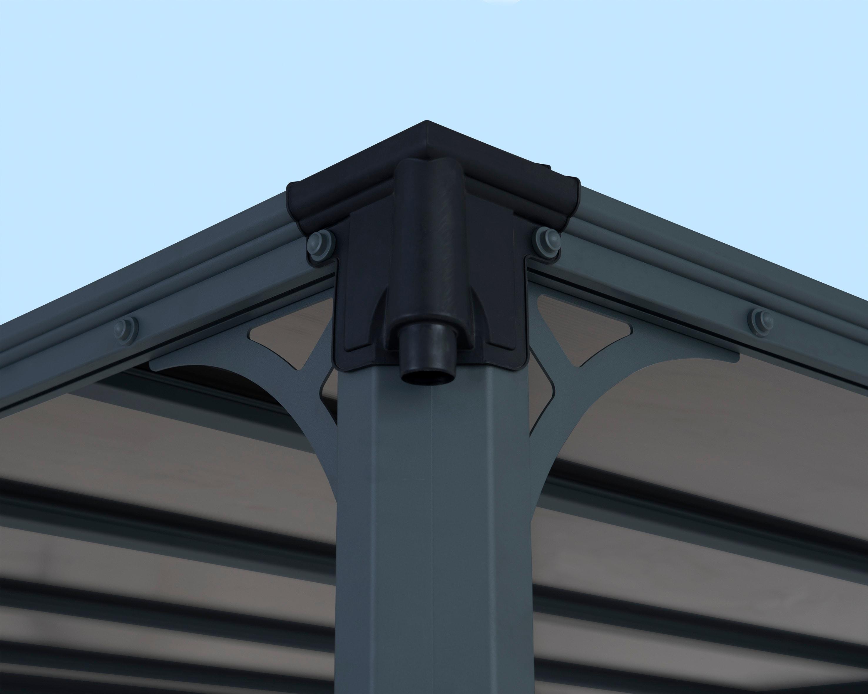 Palram - Canopia Milano 4300 10' x 14' Polycarbonate/Aluminum Gazebo - Gray/Bronze