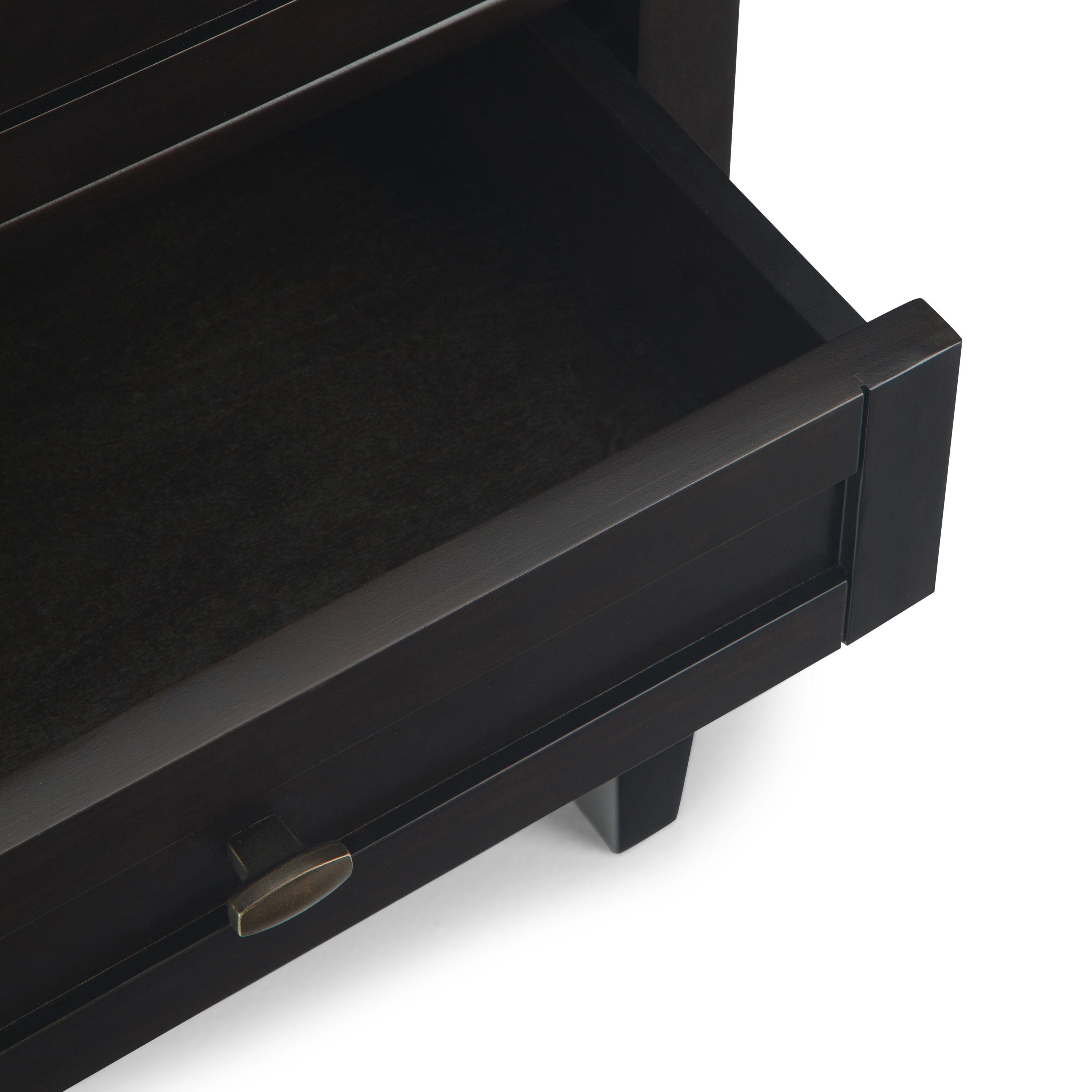 Simpli Home Warm Shaker 24"W Solid Wood Bedside Table with Two Drawers