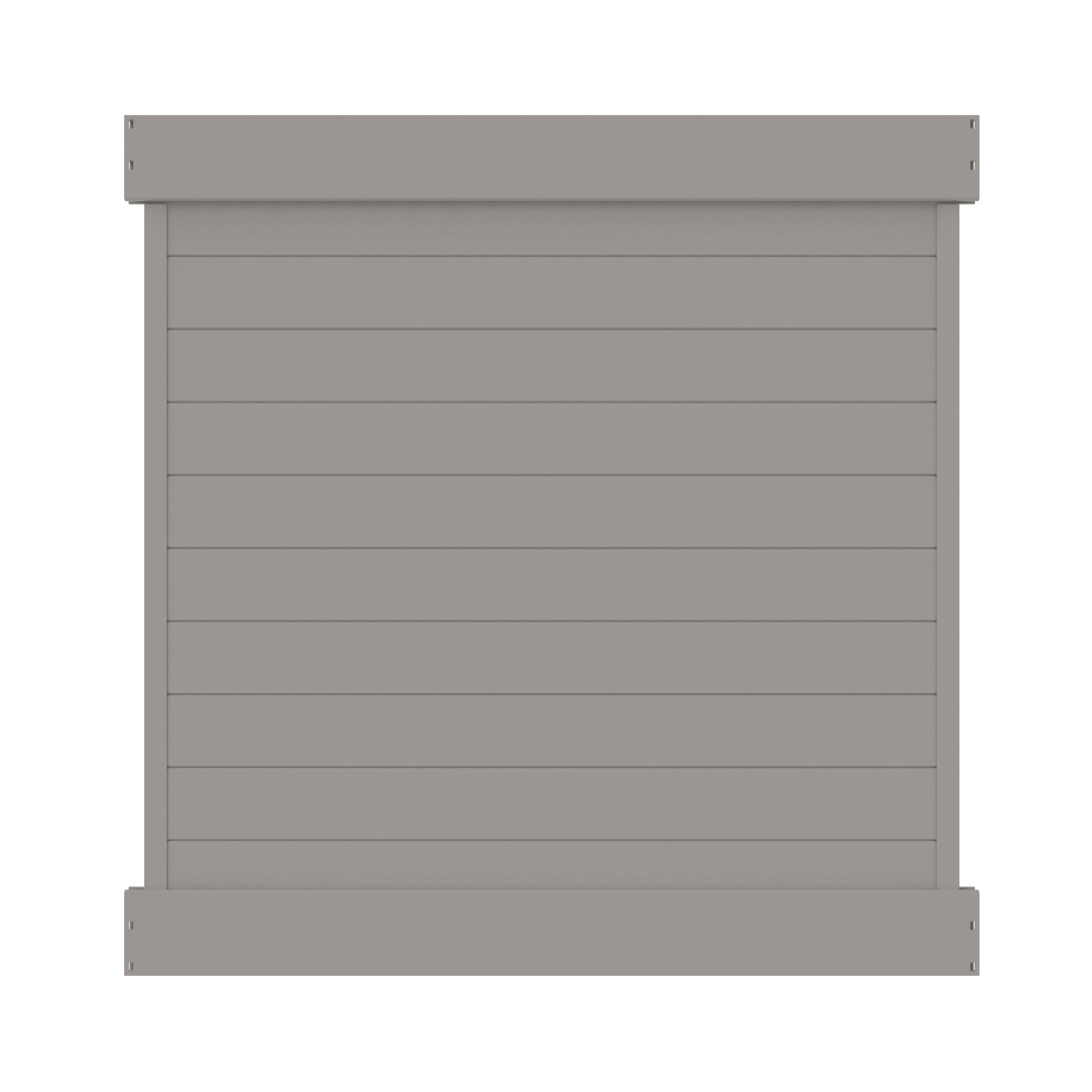 Barrette Outdoor Living Horizontal Fence Gray Vinyl Privacy Panel Kit