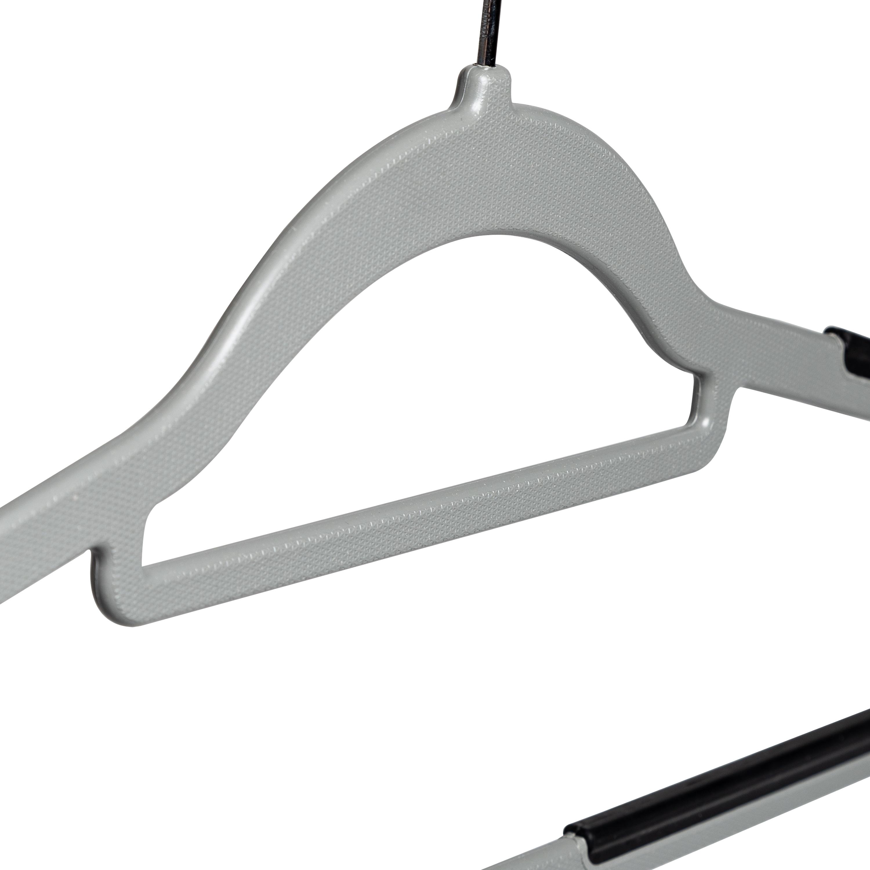 Honey-Can-Do 50pk Rubber Grip Hangers Gray and Black