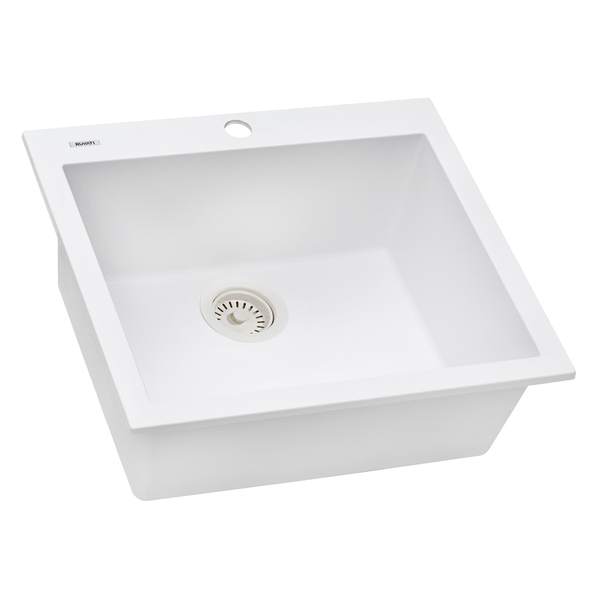 Ruvati epiGranite Drop-in Topmount Granite Composite Kitchen Sink