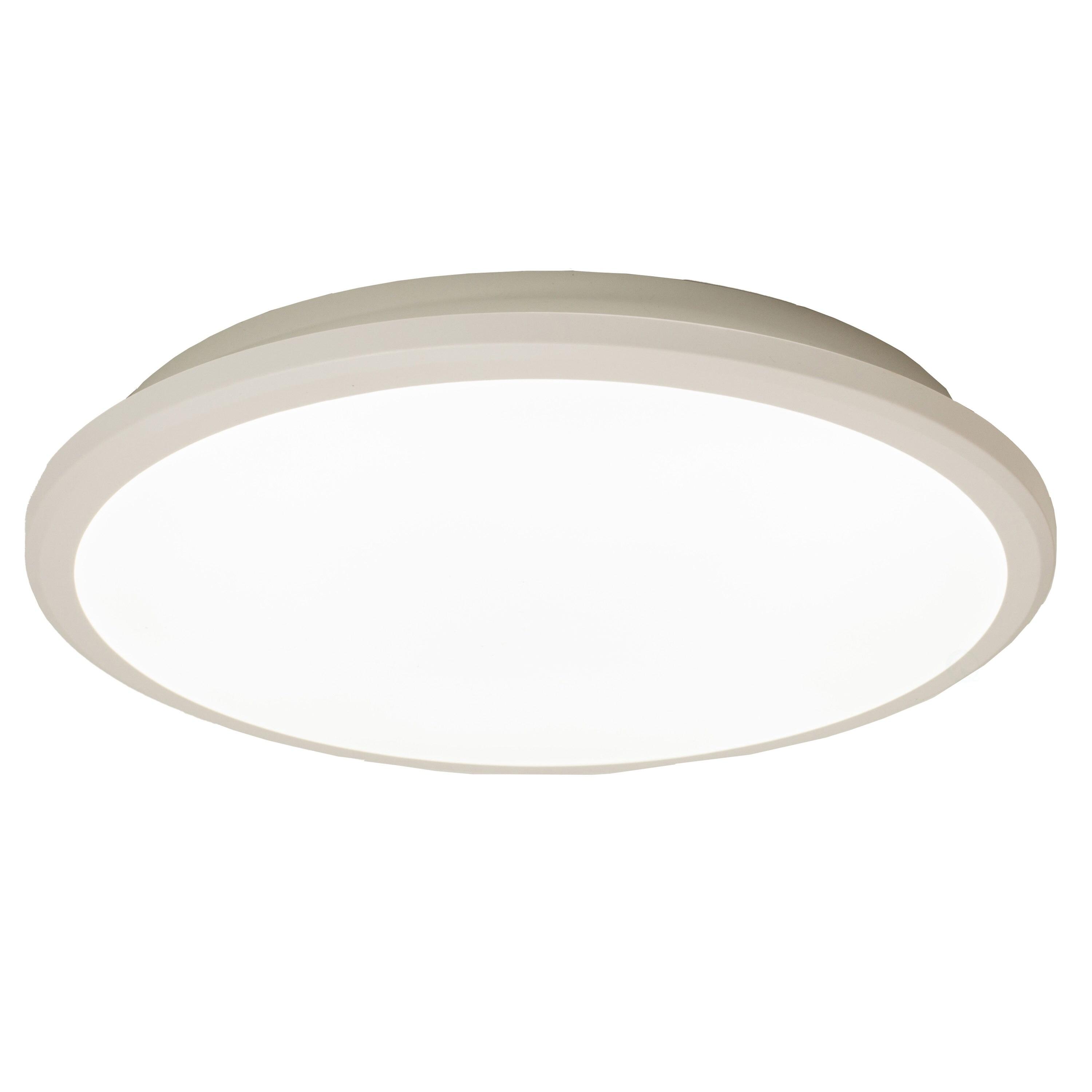 LED Ceiling Light Fixture Flush Mount Lighting, 6500K 30,000 Hour Lifetime 15 in. White 36W