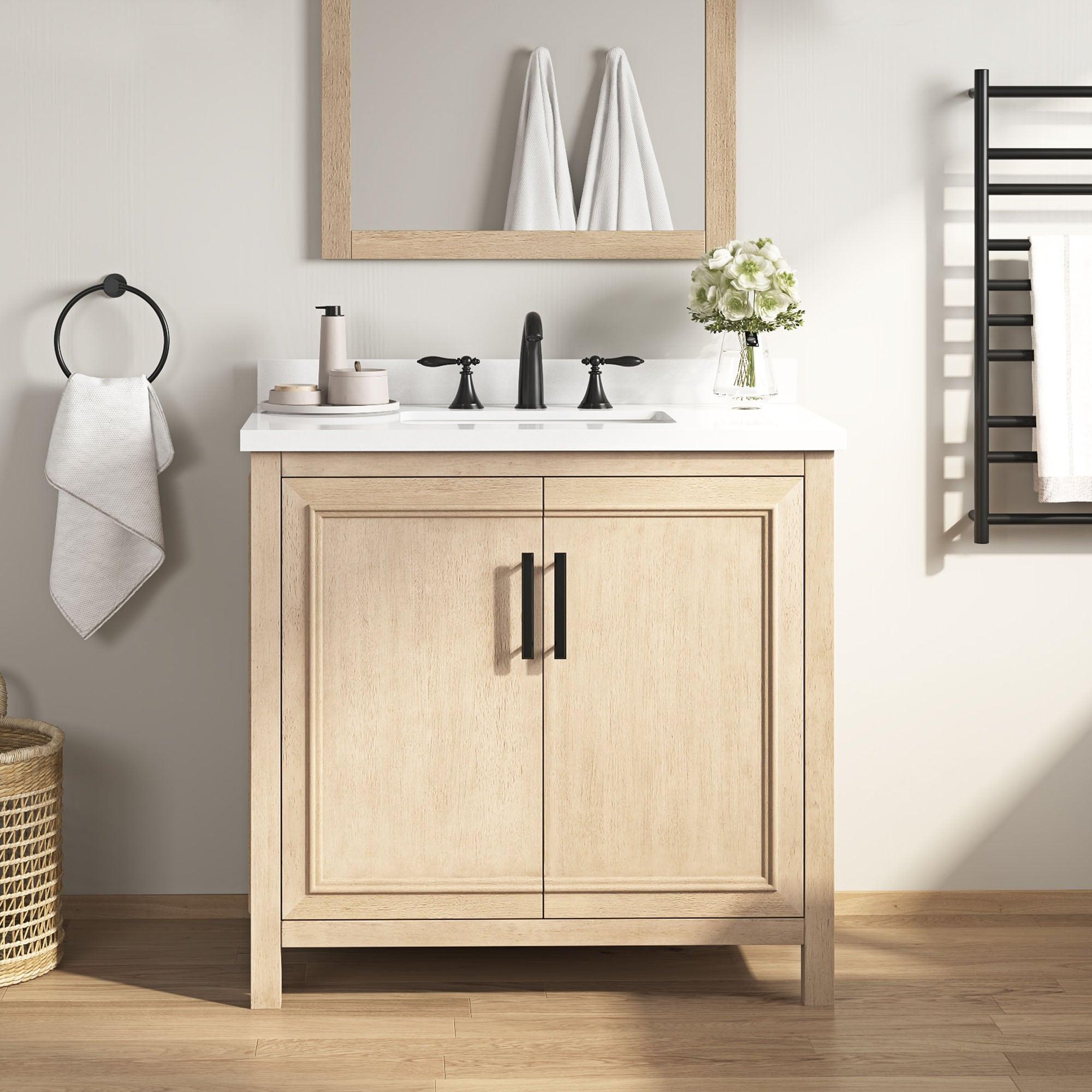 OVE Decors Nyall Bathroom Vanity 36 In, Sahara Birch (Renovation)