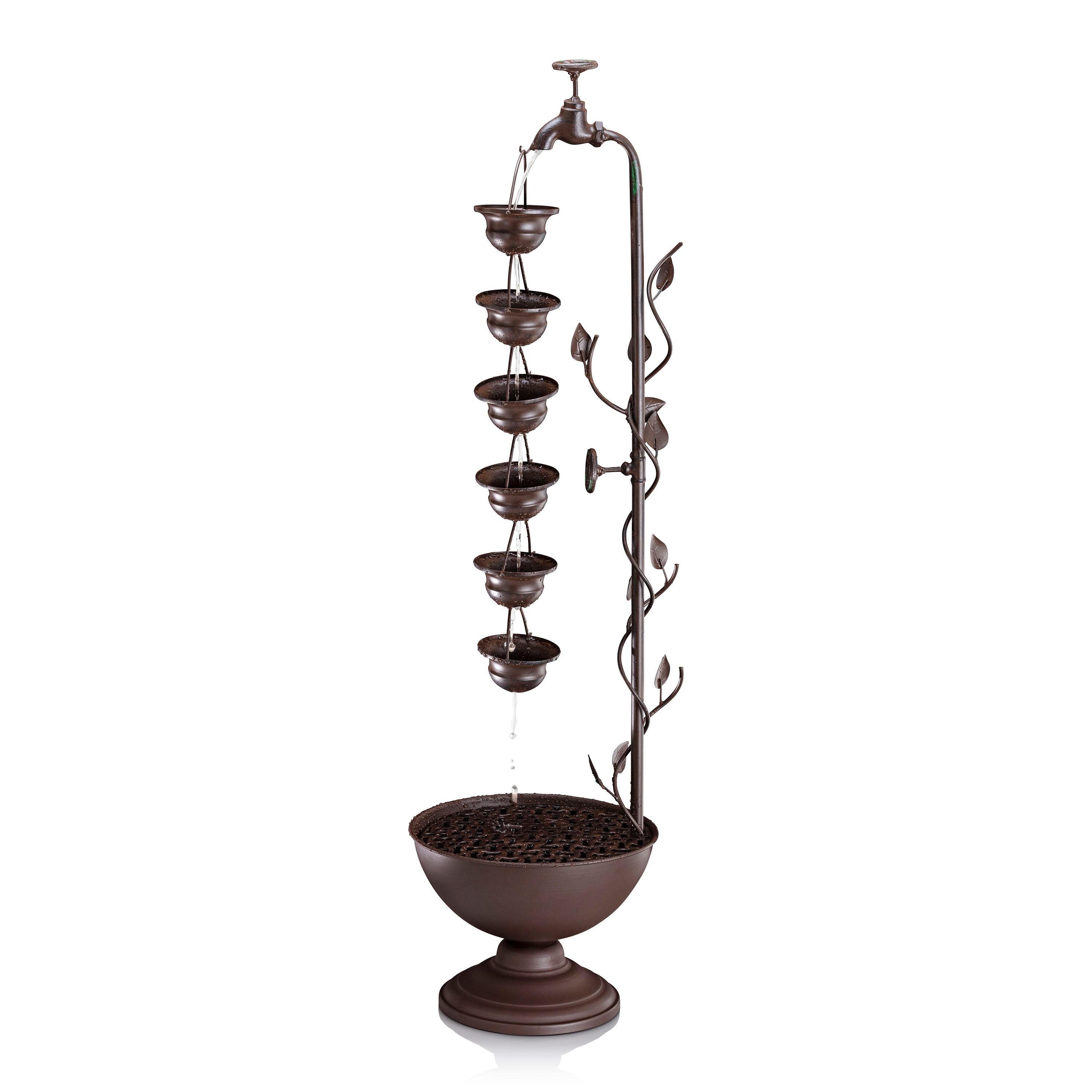 Winston Porter Gertrude Metal Weather Resistant Floor Fountain