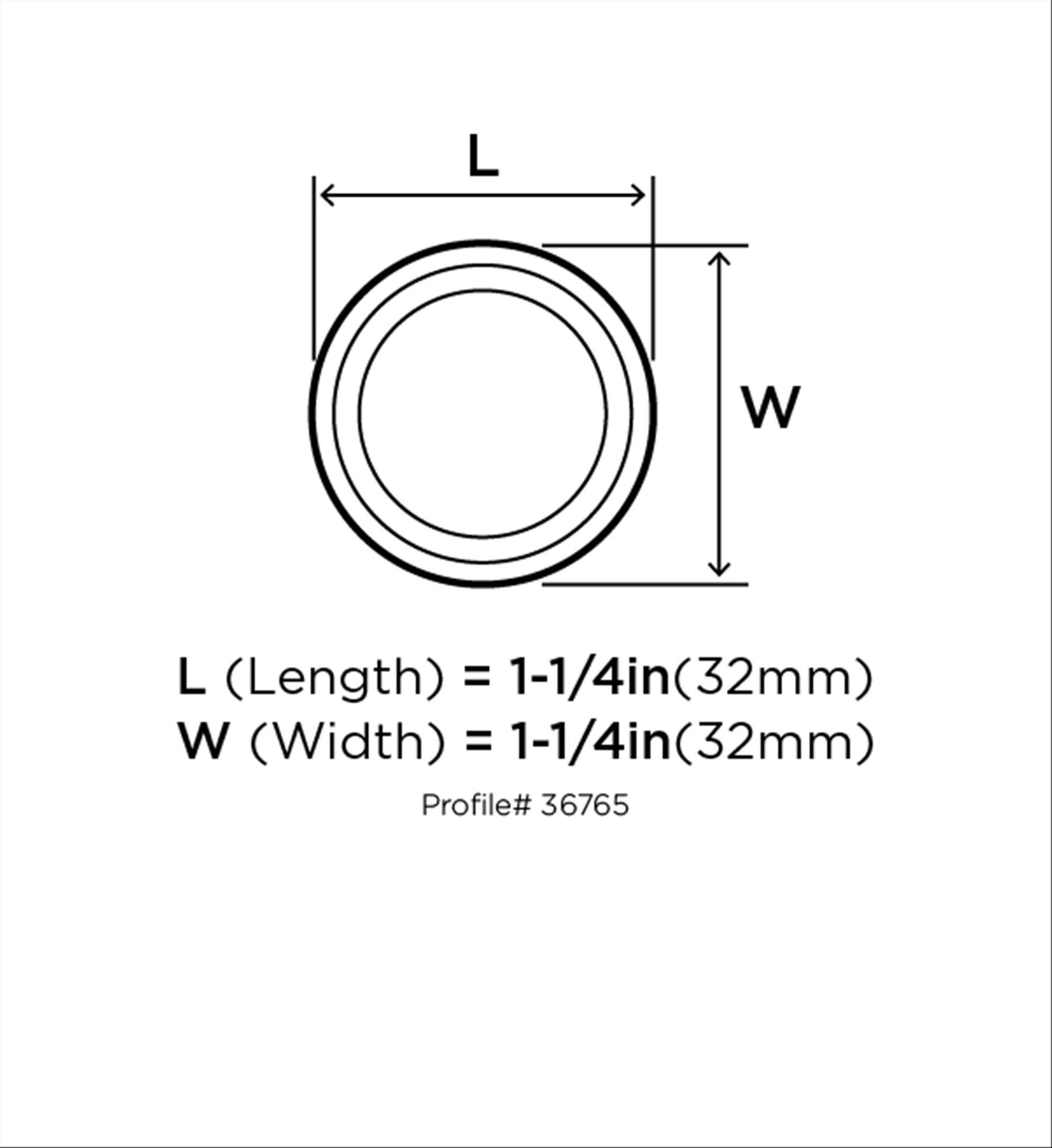 Winsome 1 1/4" Diameter Round Knob