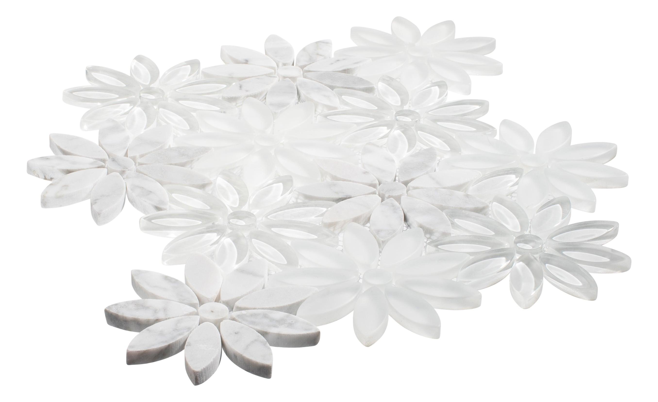 Fresh Novelty Flower Polished Natural Stones Wall & Floor Mosaic Tile
