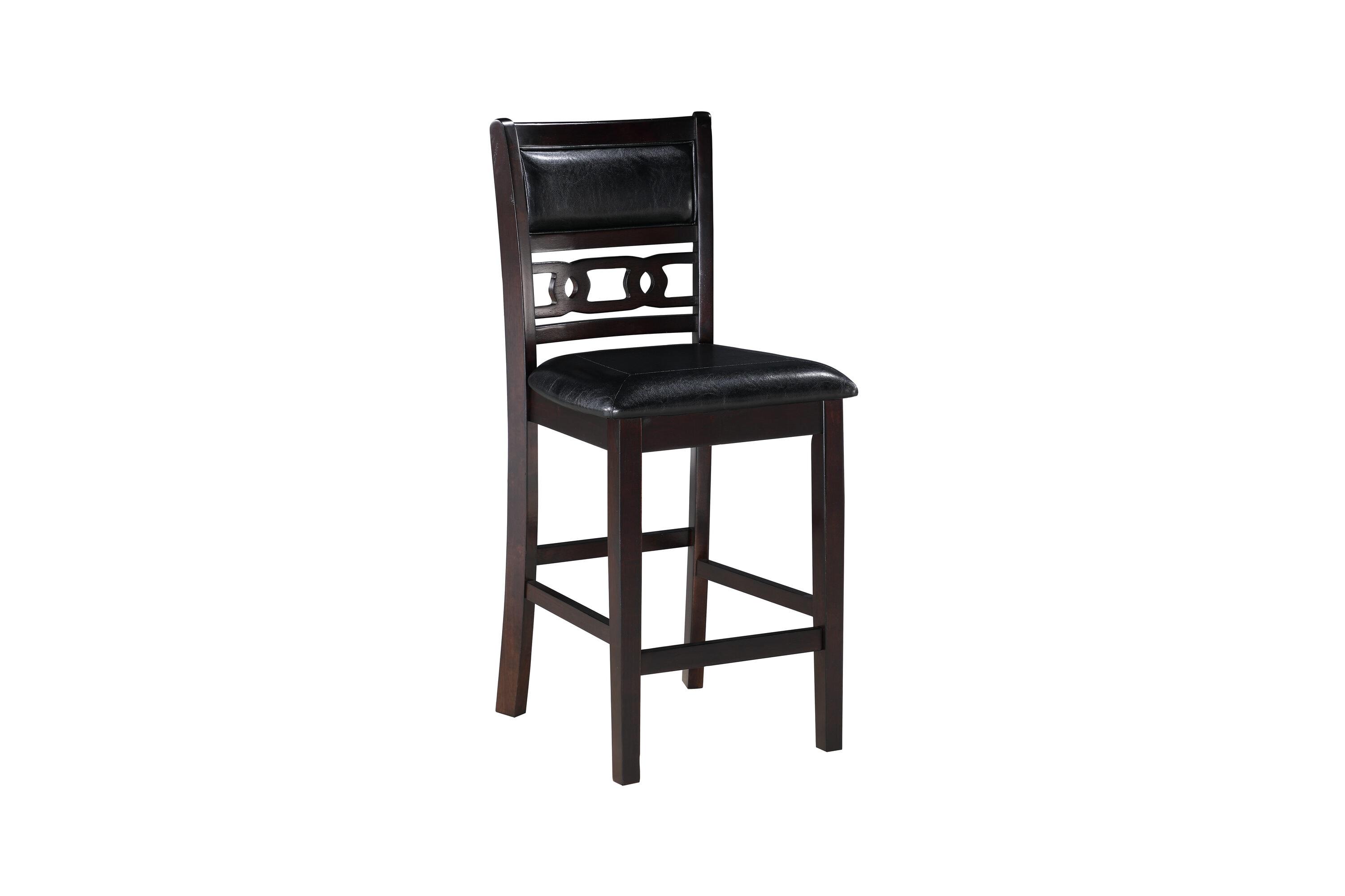 New Classic Furniture,Furniture Gia Solid Wood Counter Chairs In Ebony Black (Set Of 2)