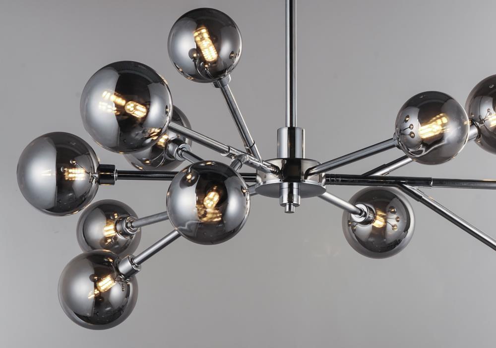 ET2 Lighting Asteroid 12 - Light Chandelier in  Polished Chrome
