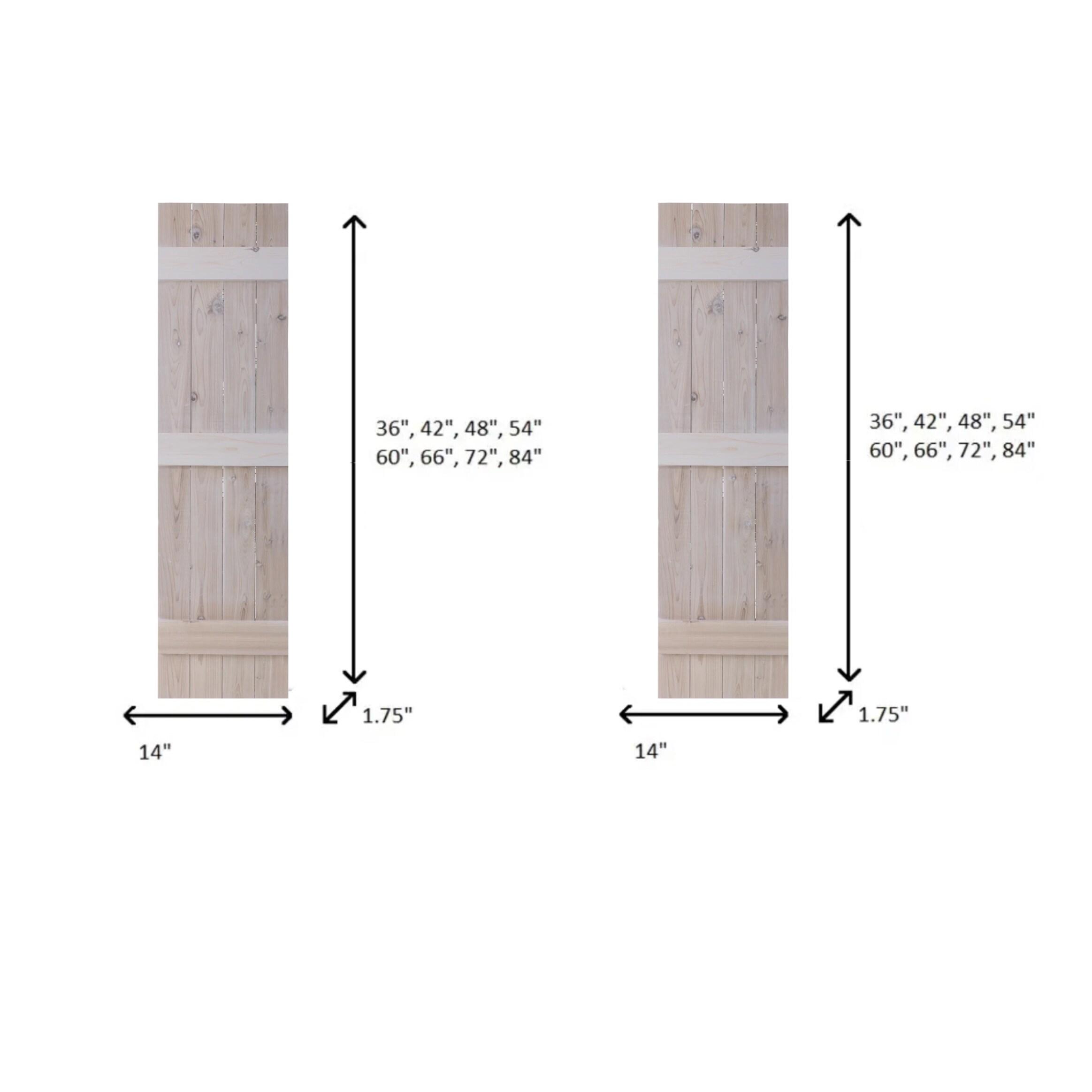 Dogberry Collections 14'' Board & Batten Shutters (Set of 2)