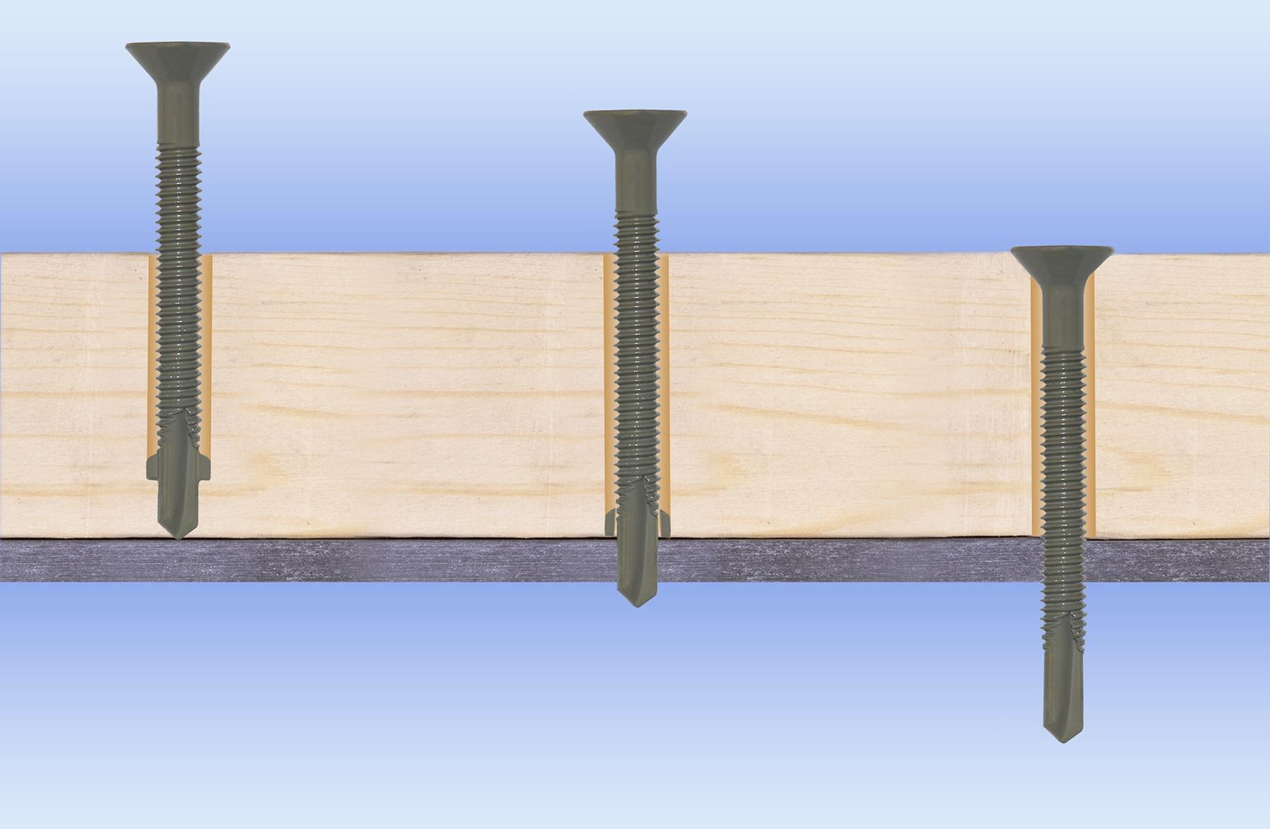 Self-Drilling Screw - #10 x 1-7/16"" - Flat Head - Pkg of 100 - ITW Teks 21380