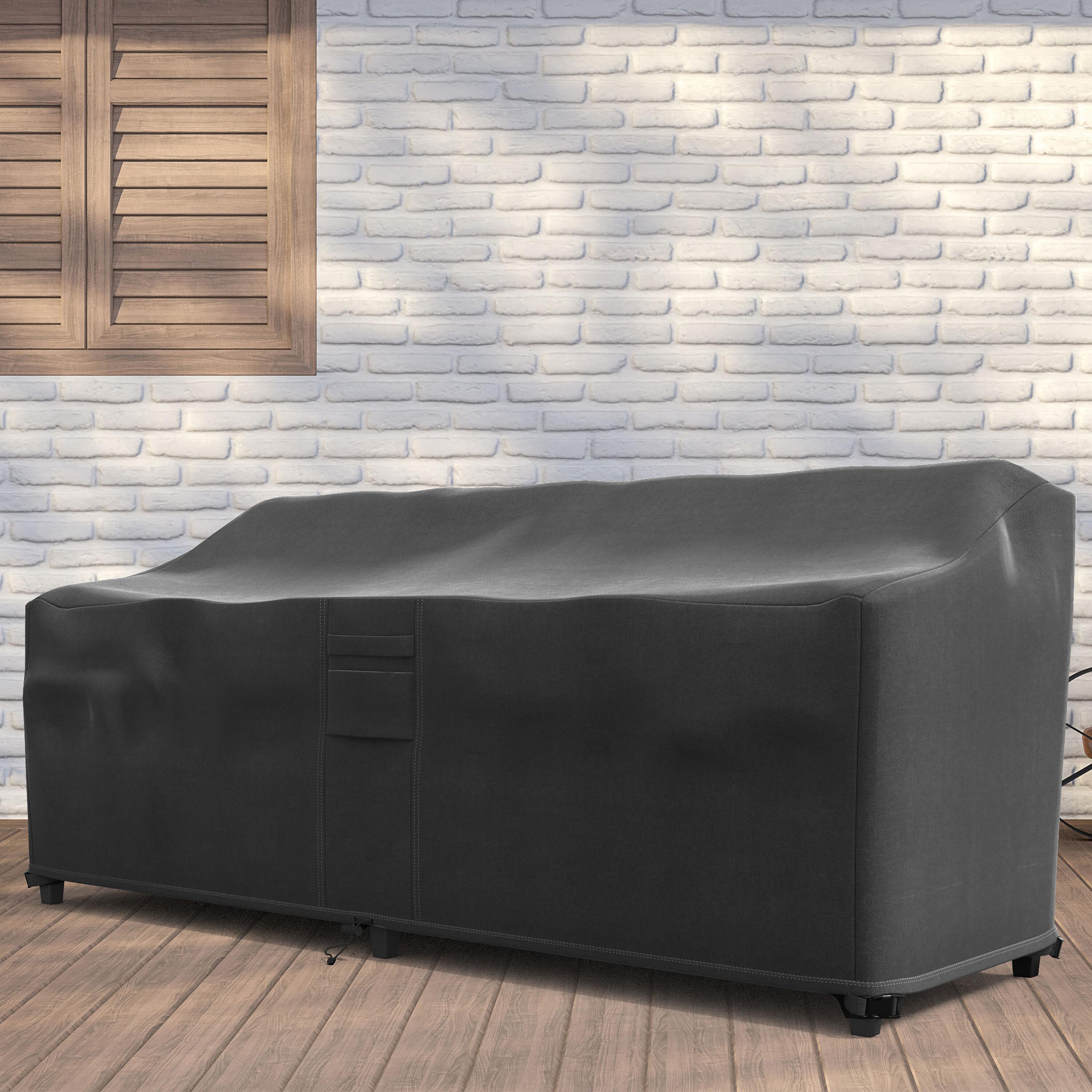 Love Seat Outdoor Furniture Weatherproof Cover - 88" x 32.5" x 41" - Black