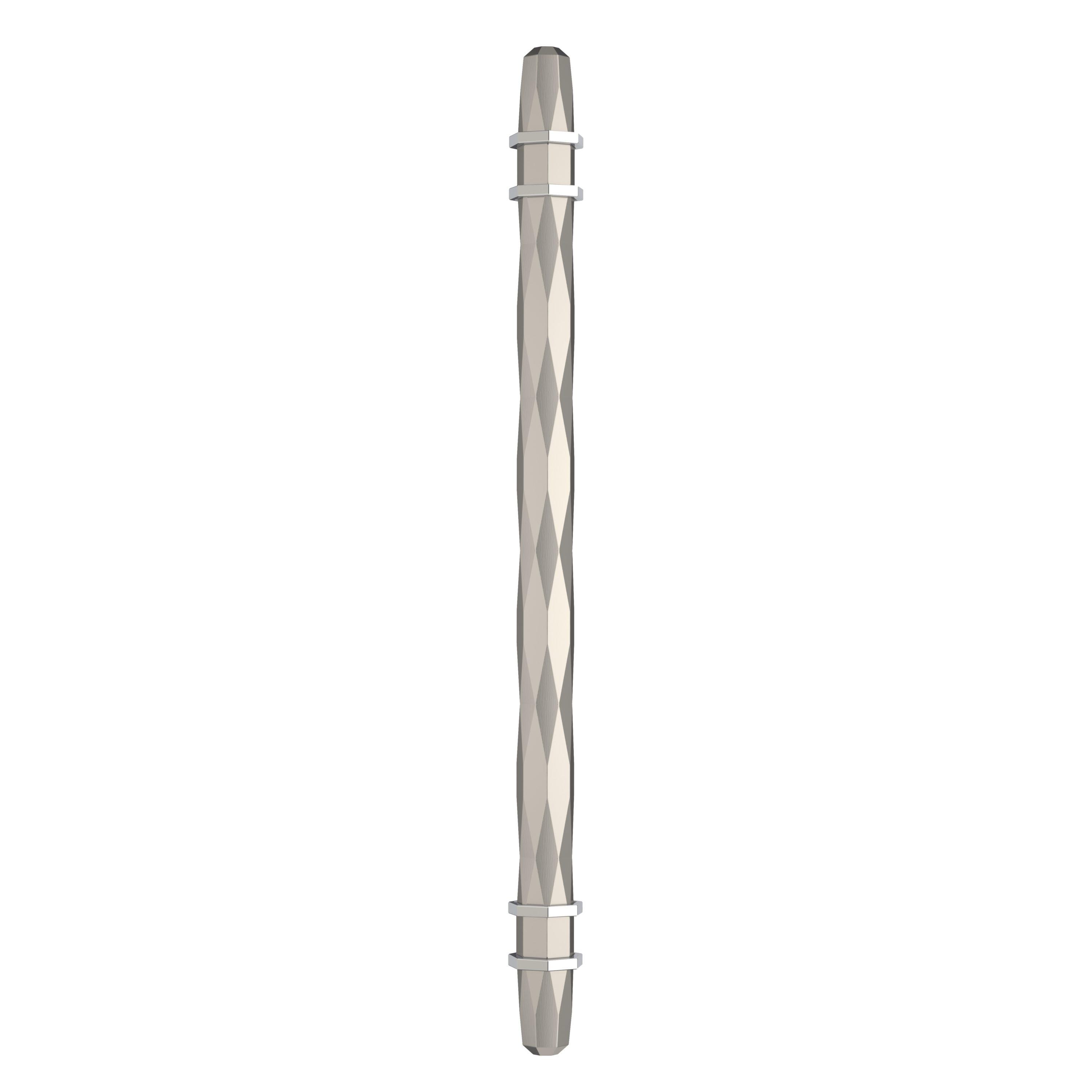 Amerock London 8 inch (203mm) Center-to-Center Satin Nickel/Polished Chrome Cabinet Pull