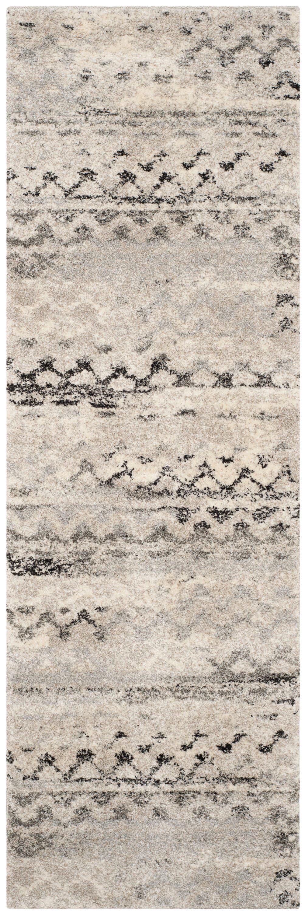 Retro RET2136 Power Loomed Indoor Runner Rug - Cream/Grey - 2'3"x11' - Safavieh.