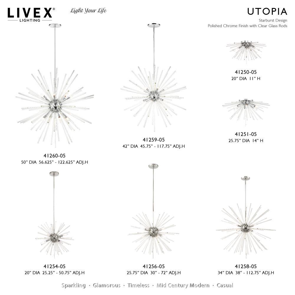 Livex Lighting Utopia 16 - Light Chandelier in  Polished Chrome