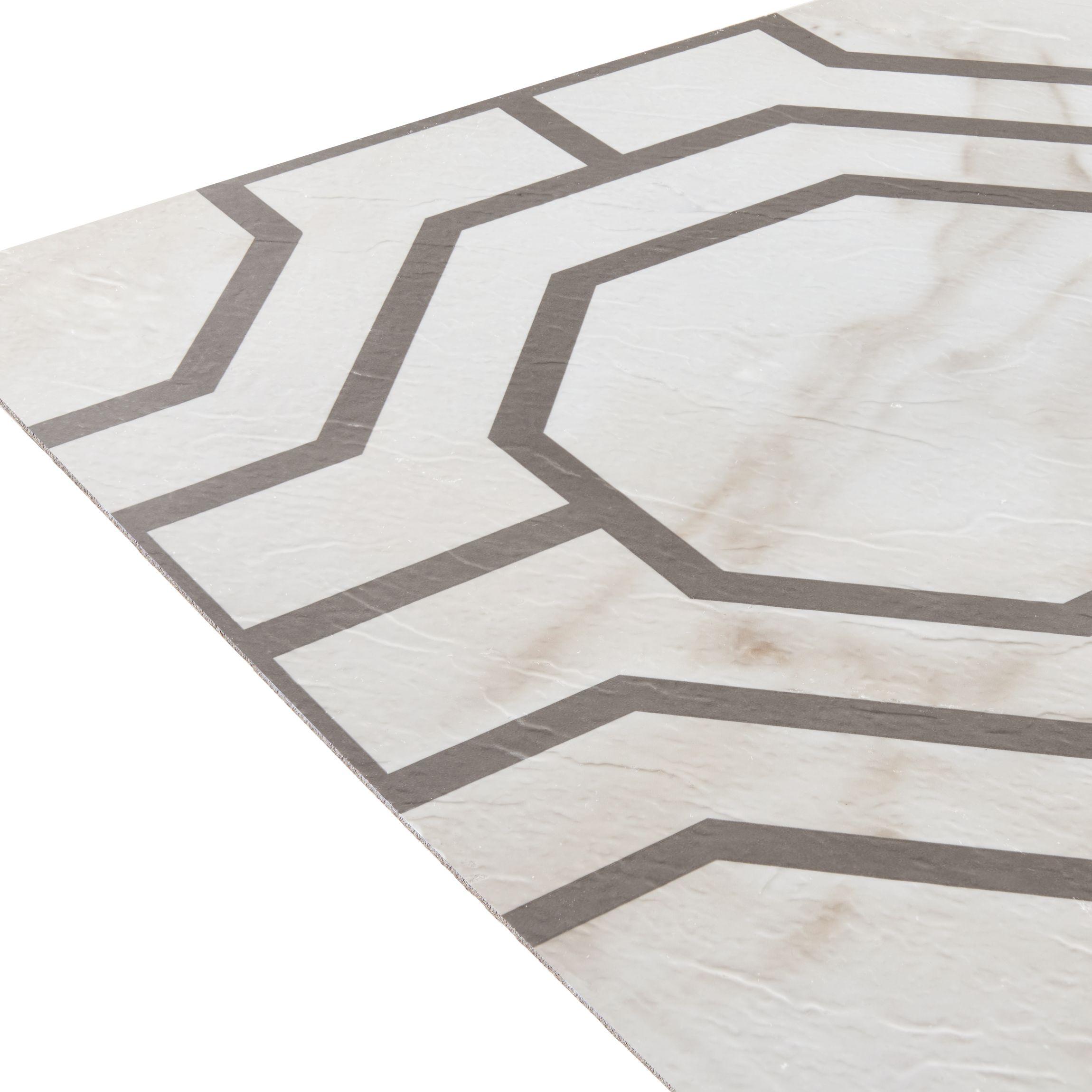 Achim Retro 12x12 Self Adhesive Vinyl Floor Tile - Octagon - 20 Tiles/20 sq. ft.