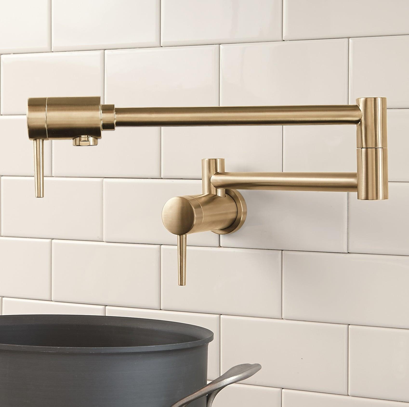 Contemporary Pot Filler Faucet, Wall Mount Pot Filler Kitchen Faucet