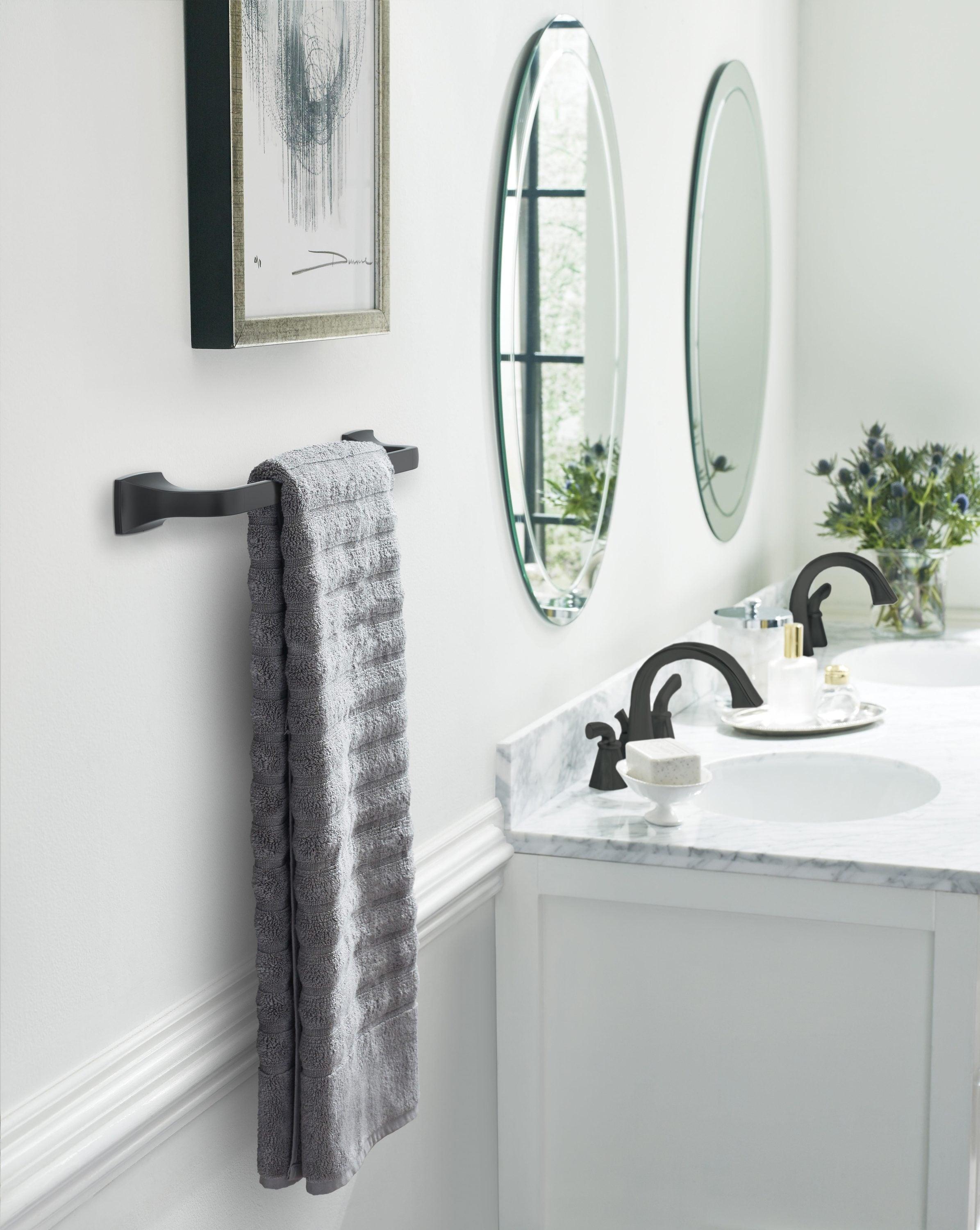 Amerock Highland Ridge Matte Black 18 inch (457mm) Towel Bar