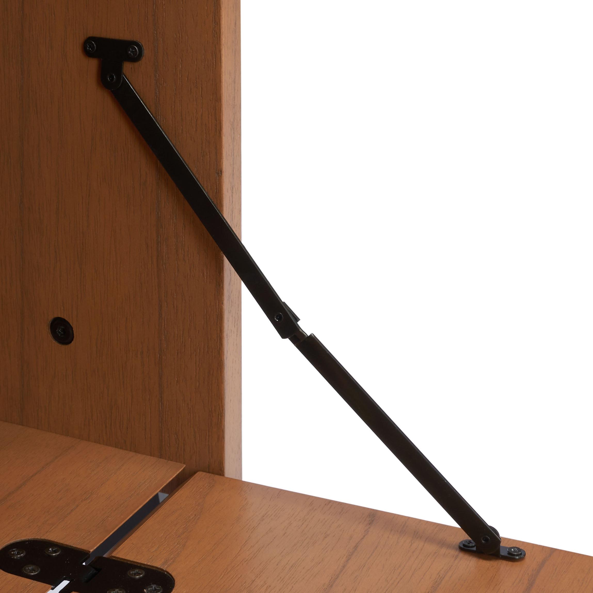 Vlad 3 Shelf 1 Door Etagere - ETG9405 - Natural/Charcoal - Safavieh