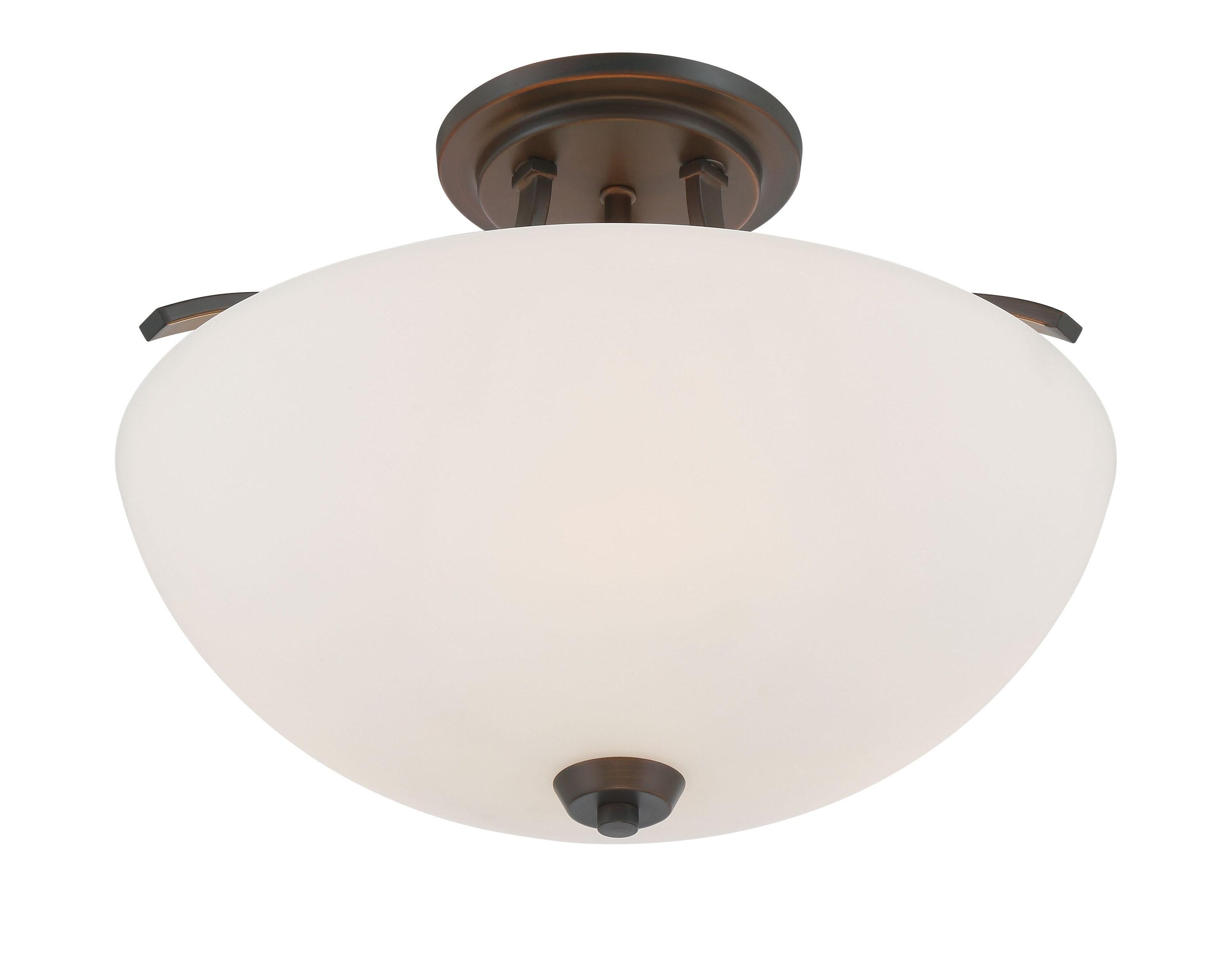 Minka Lavery - Overland Park - 3 Light Semi-Flush Mount in Transitional Style -