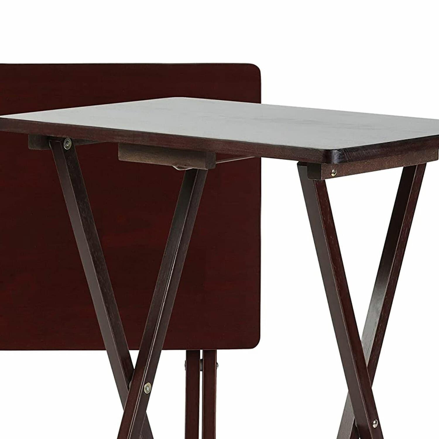 19.09'' Solid Wood Rectangular Portable Folding Table (Set of 2)