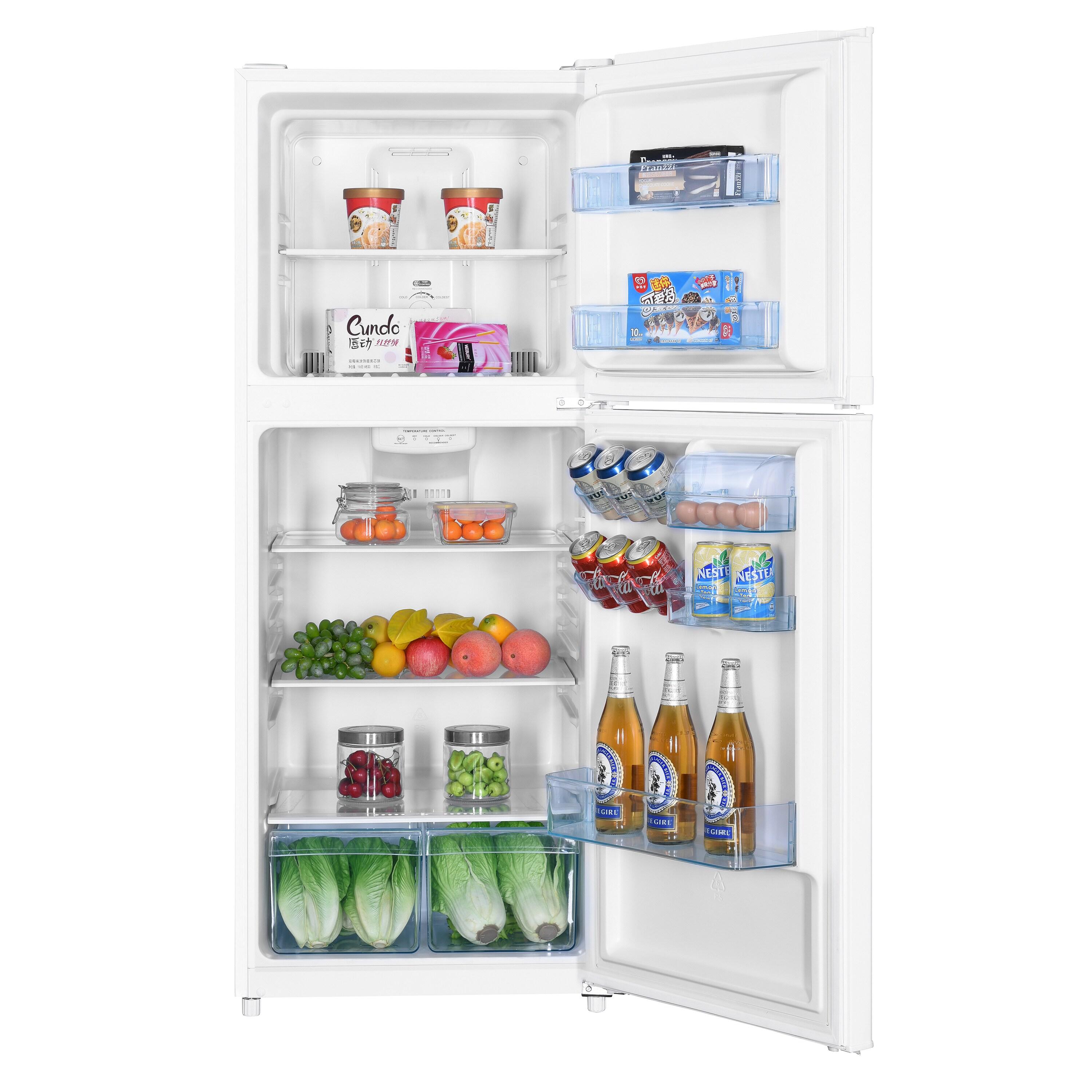 Compact White Energy Star Bottom Freezer Refrigerator