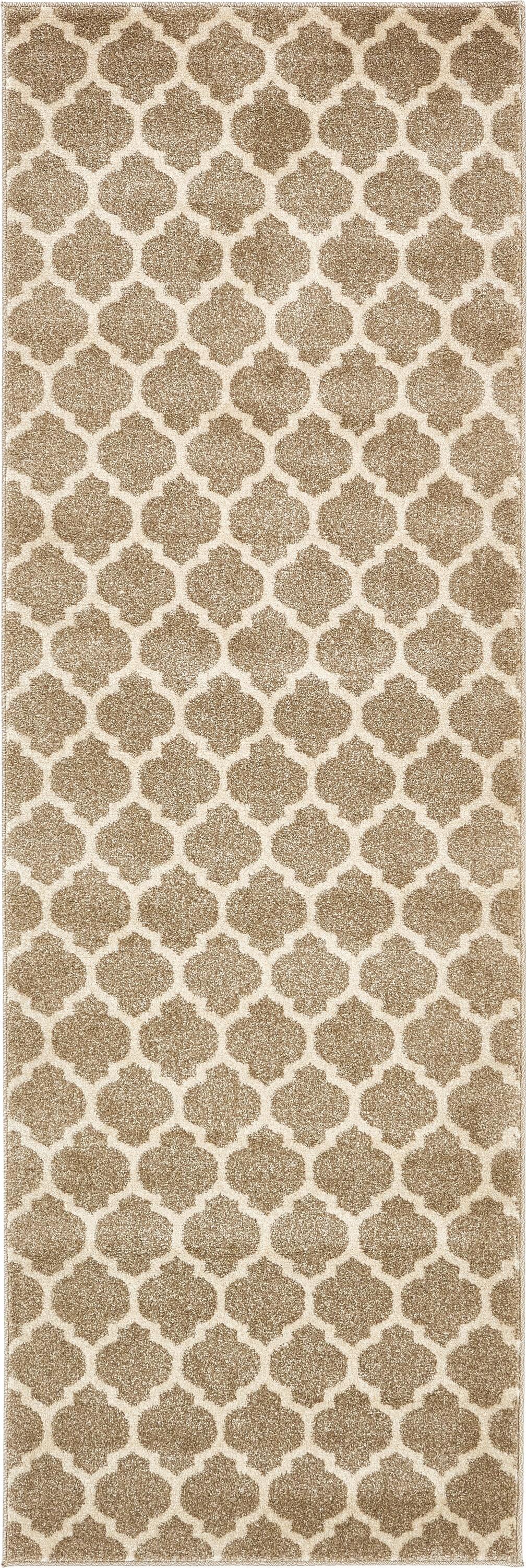 Unique Loom 2' 7 x 8' 0 Trellis Philadelphia Light Brown Area Rug