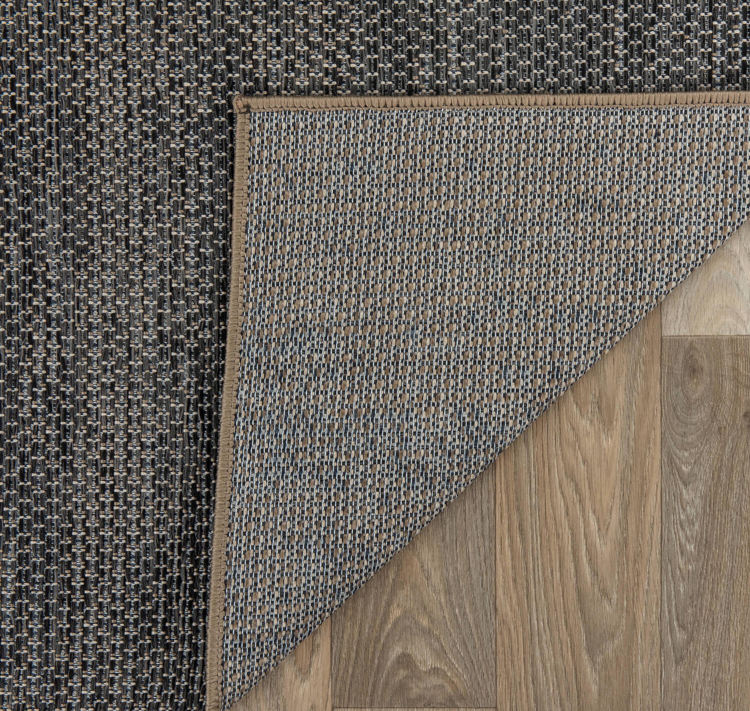 World Rug Gallery Contemporary Abstract Indoor/Outdoor Area Rug - Gray 5' x 7'