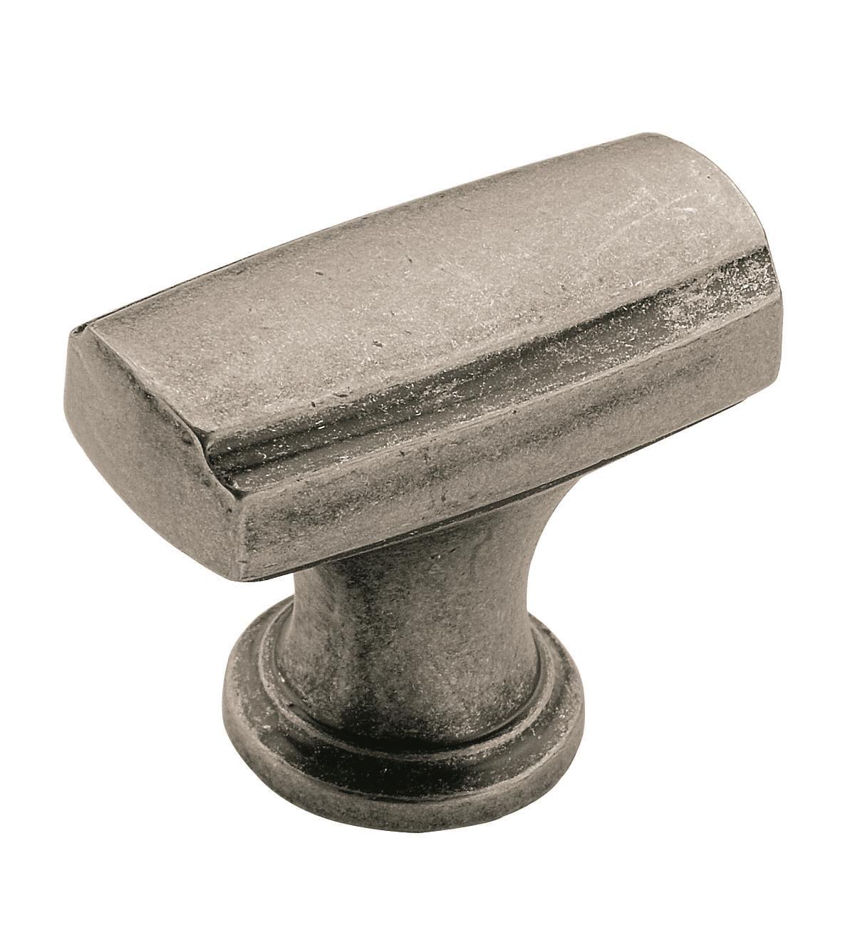 Amerock Highland Ridge 1-3/8 inch (35mm) Length Aged Pewter Cabinet Knob