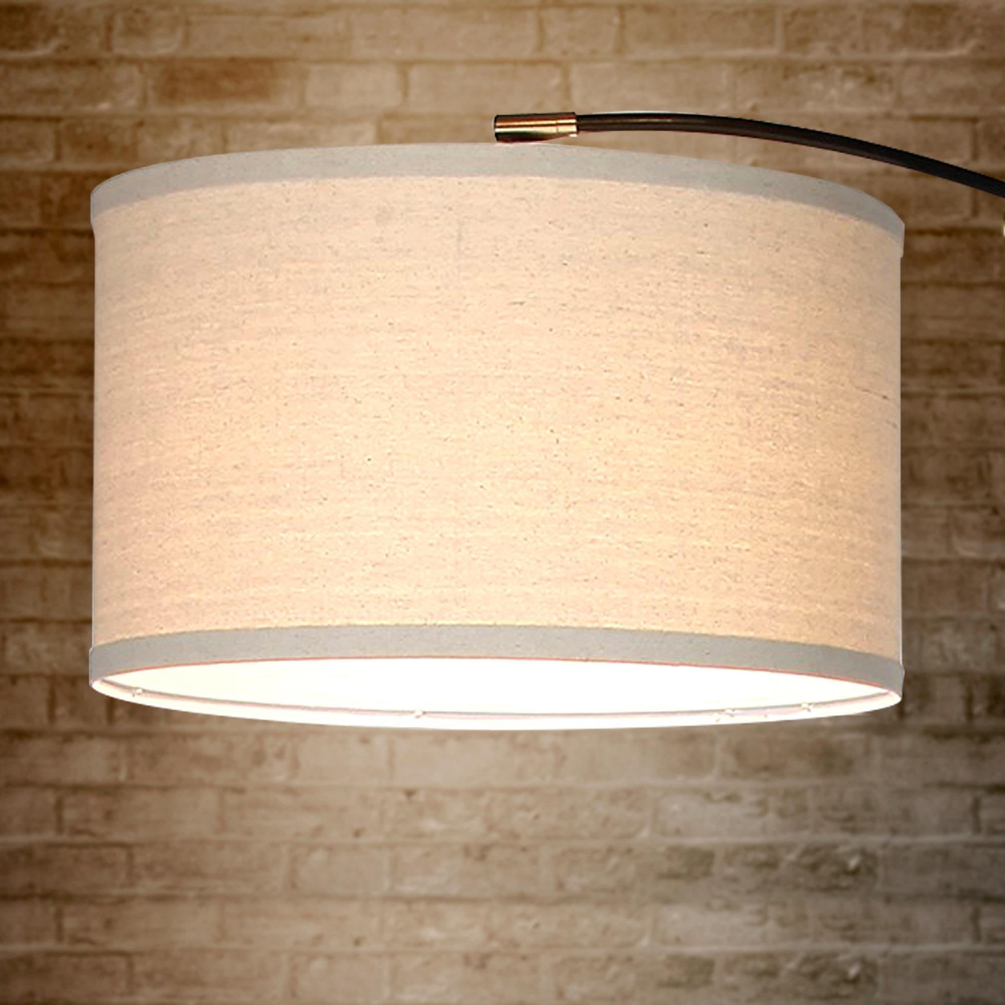 Brightech Logan 76 in. Adjustable and Extendable LED Arched Gold Floor Lamp with Weighted Marble Base - LED Bulb Included