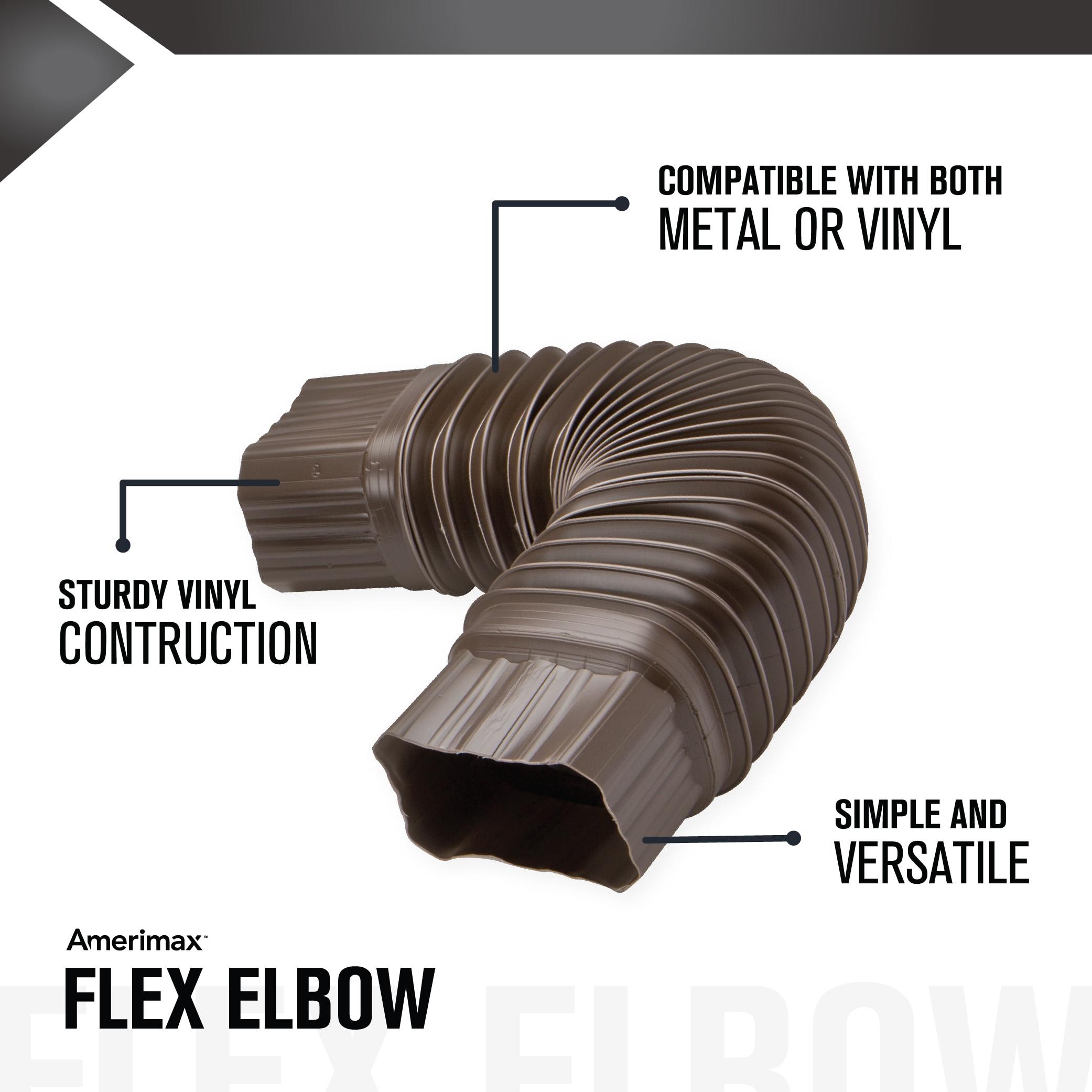 Amerimax 2'' x 3'' Flex-Elbow, Brown