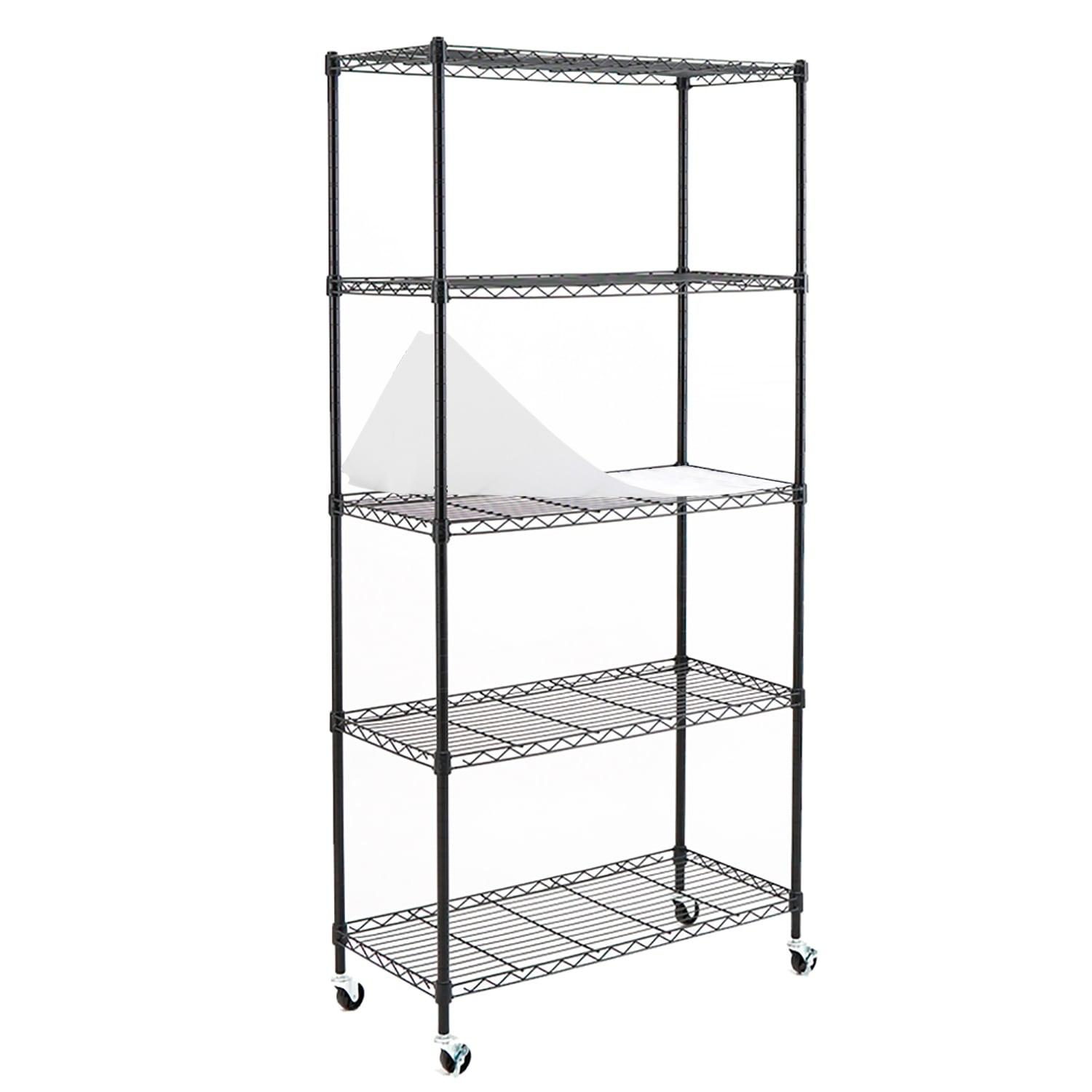 EFINE 5-Shelf Shelving Units and Storage on Wheels and 5-Shelf Liners