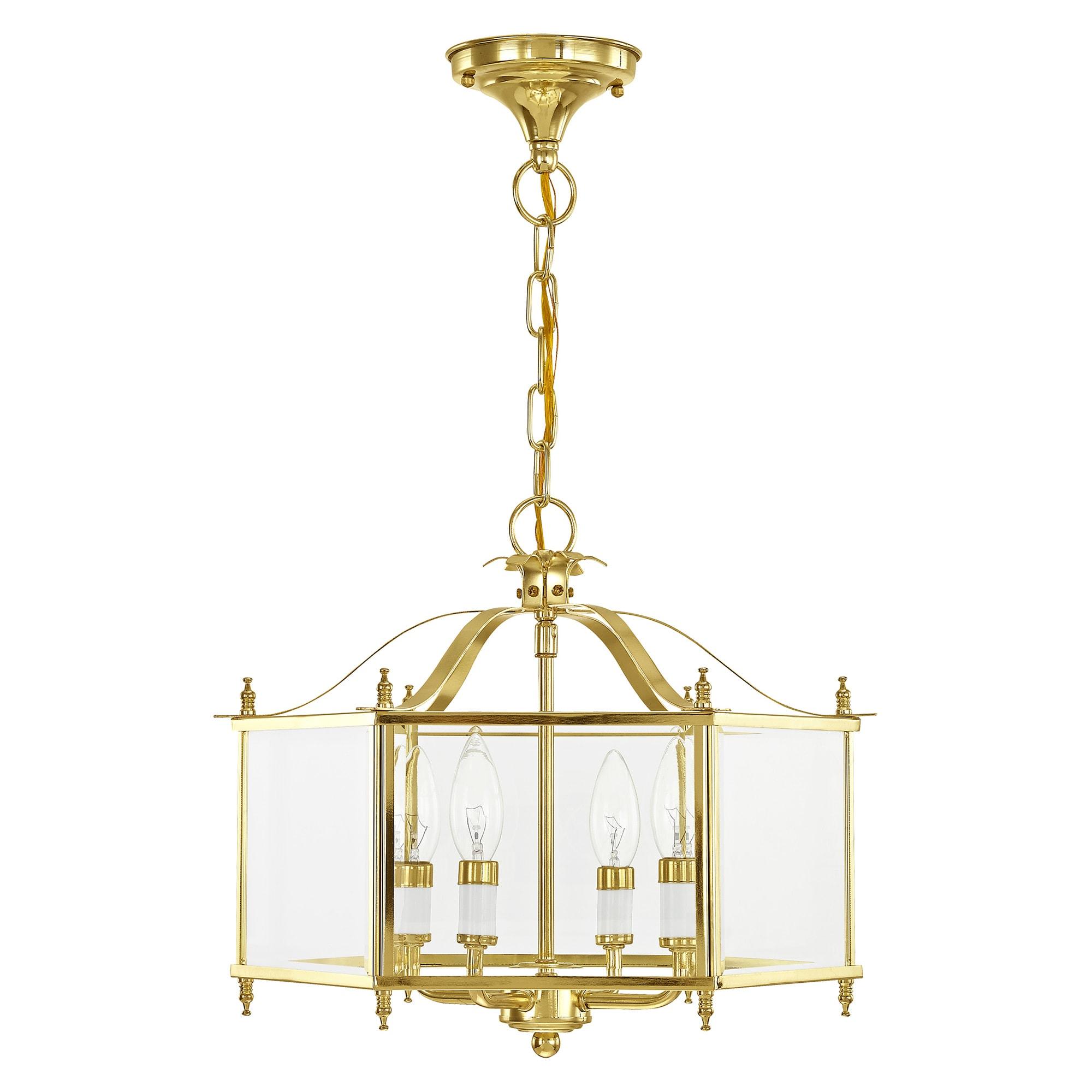 Livex Lighting Livingston 4 - Light Pendant in  Polished Brass