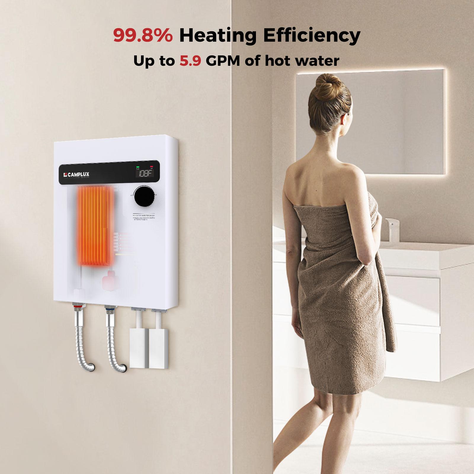 CAMPLUX 24 kW 4.7 GPM 240-Volt Electric Tankless Water Heater