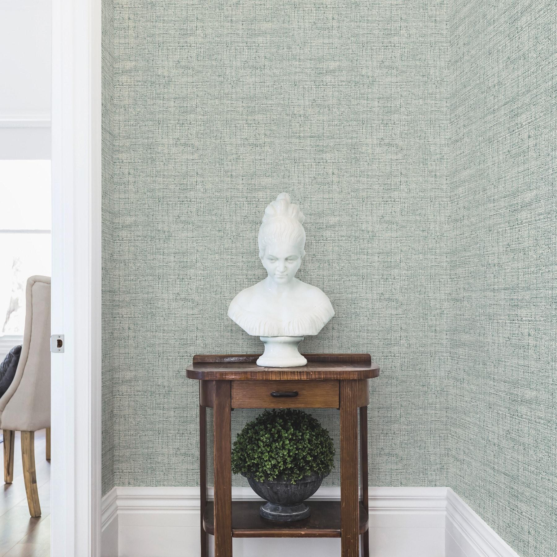 Papyrus Weave Peel + Stick Wallpaper - Blue