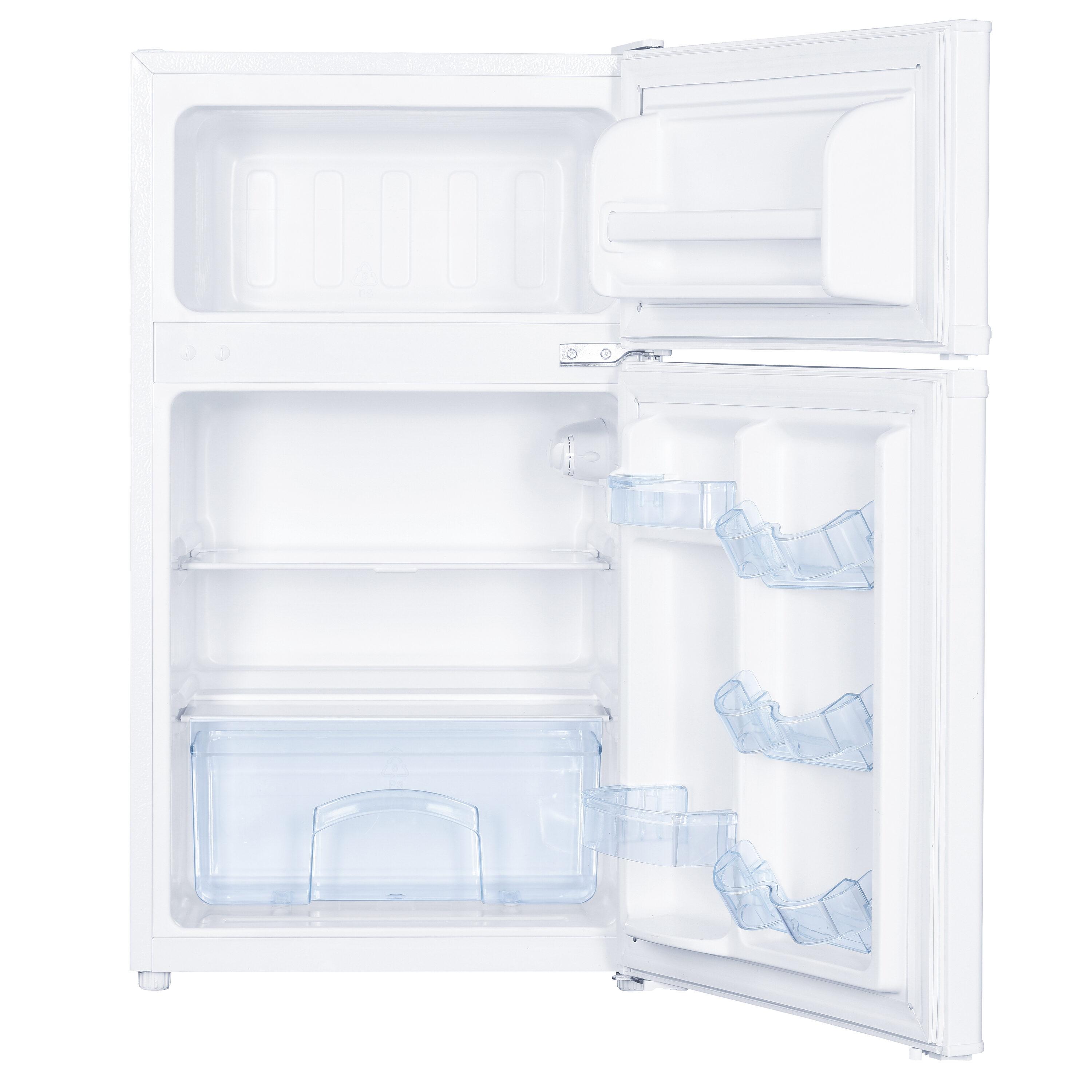 White 3.1 Cu. Ft. Compact Smart Refrigerator with Glass Shelves